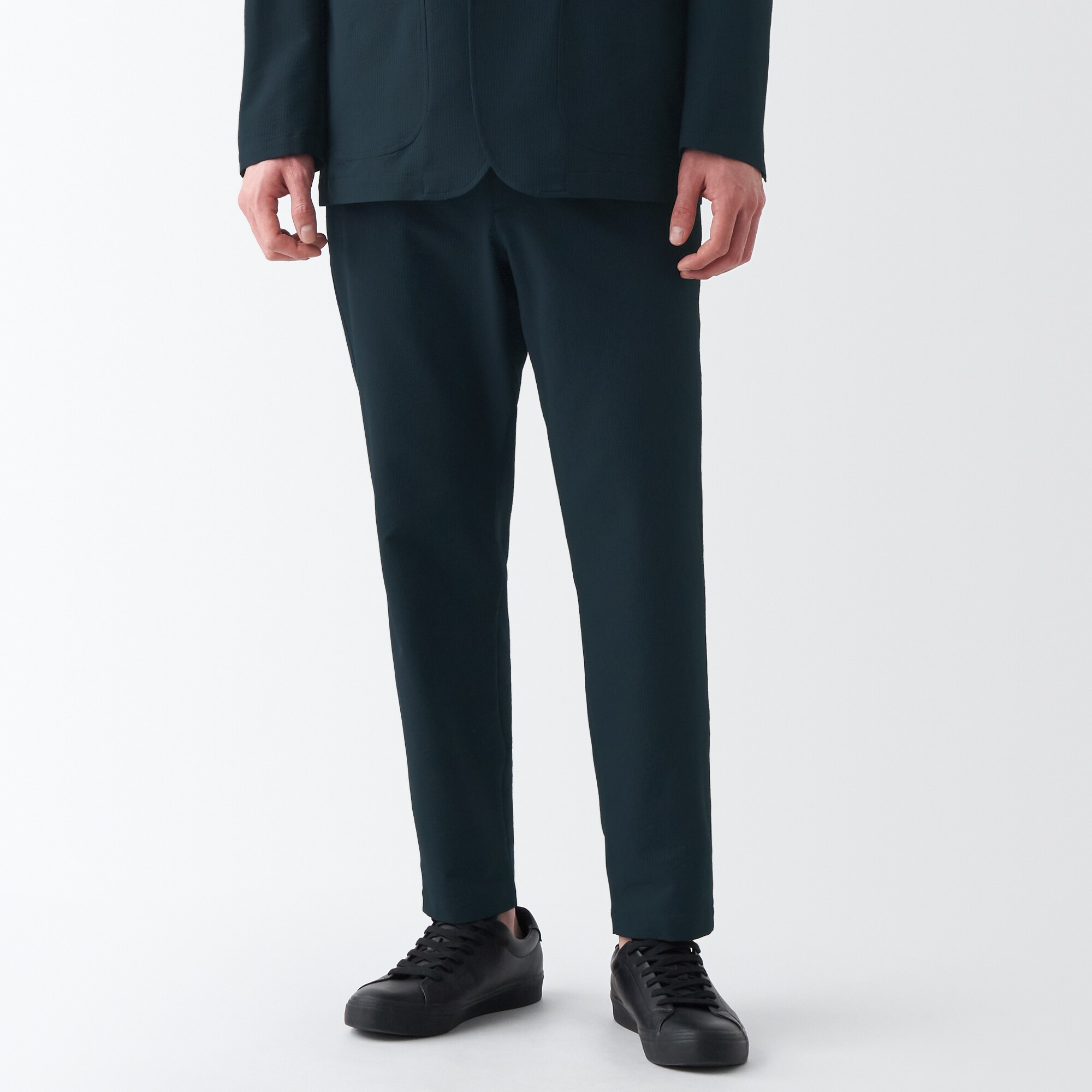 【セットアップ可能】風を通すストレッチサッカーノータックパンツ