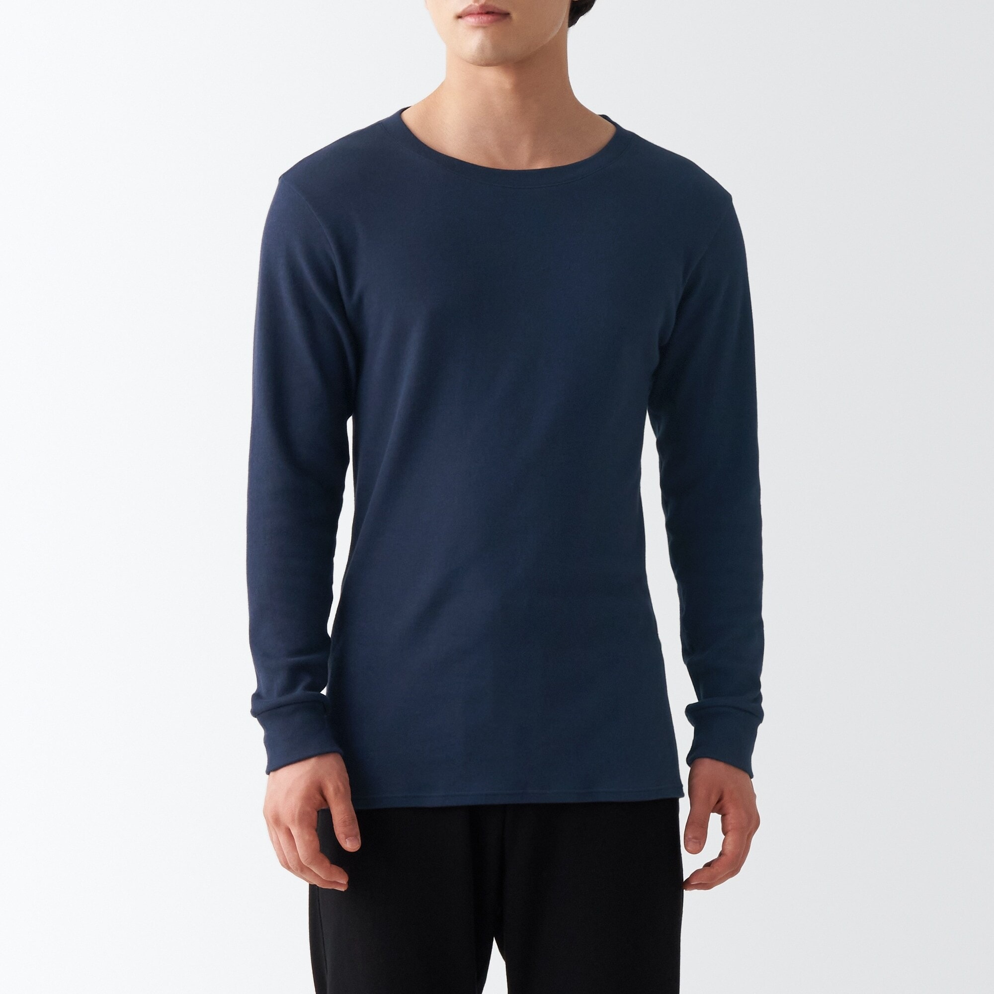 あったか綿　厚手　クルーネック長袖Ｔシャツ（数量限定・２０２２年仕様）