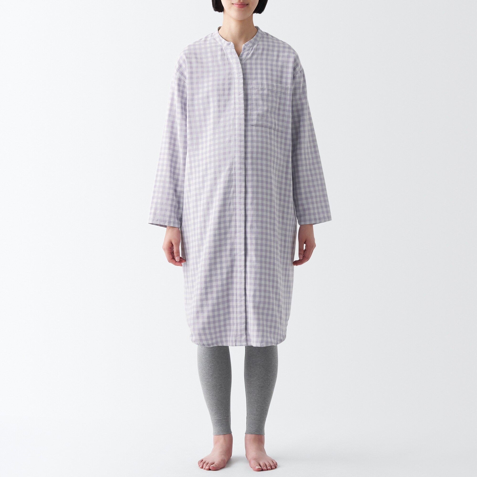 脇に縫い目のない　二重ガーゼパジャマ（マタニティ）