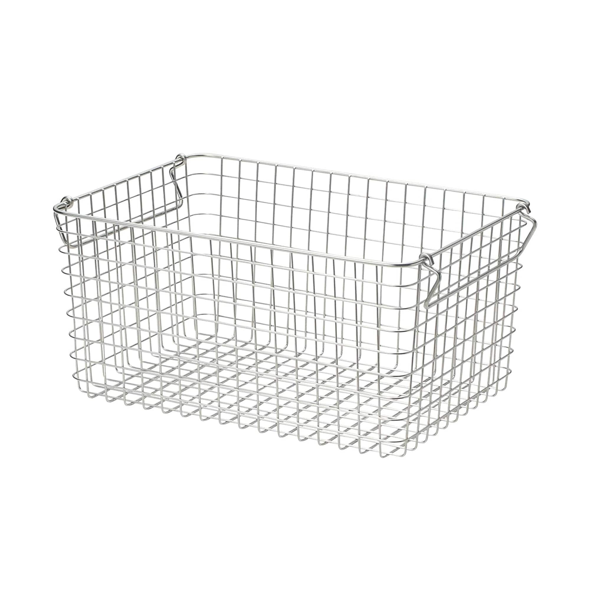 ステンレスワイヤーバスケット４　約幅３７×奥行２６×高さ１８ｃｍ