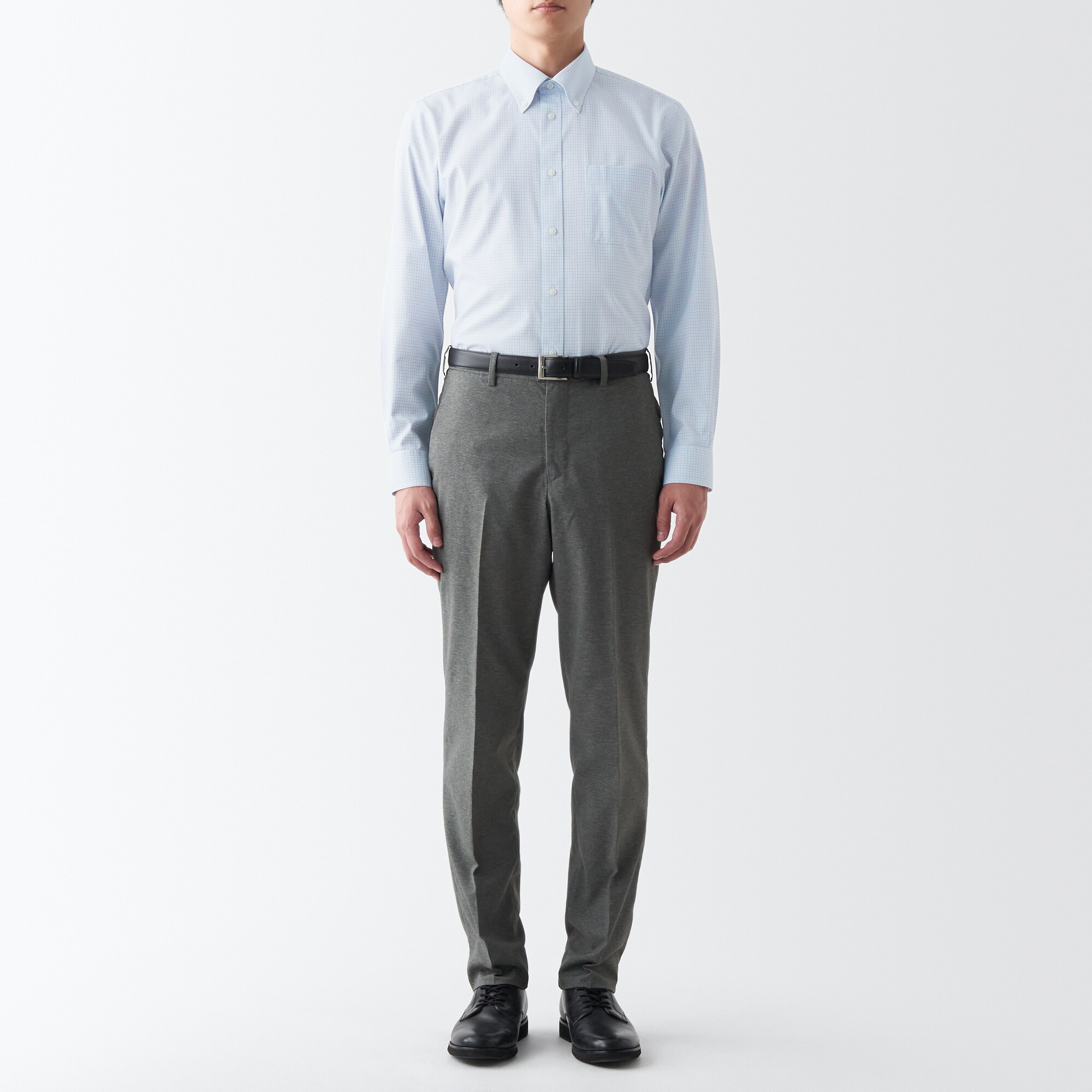 ノンアイロンビジネスボタンダウン長袖シャツ