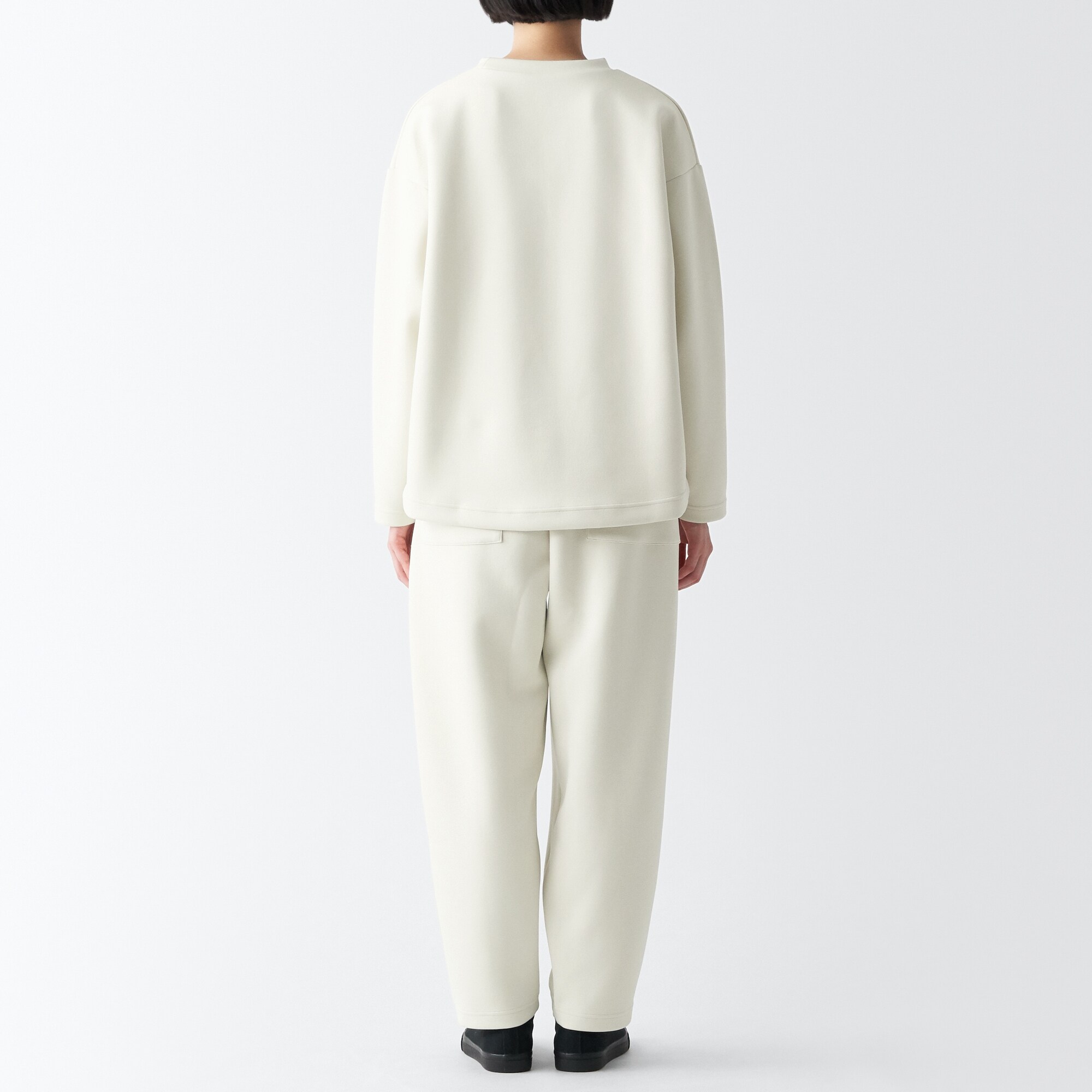 二重編みスウェットプルオーバー