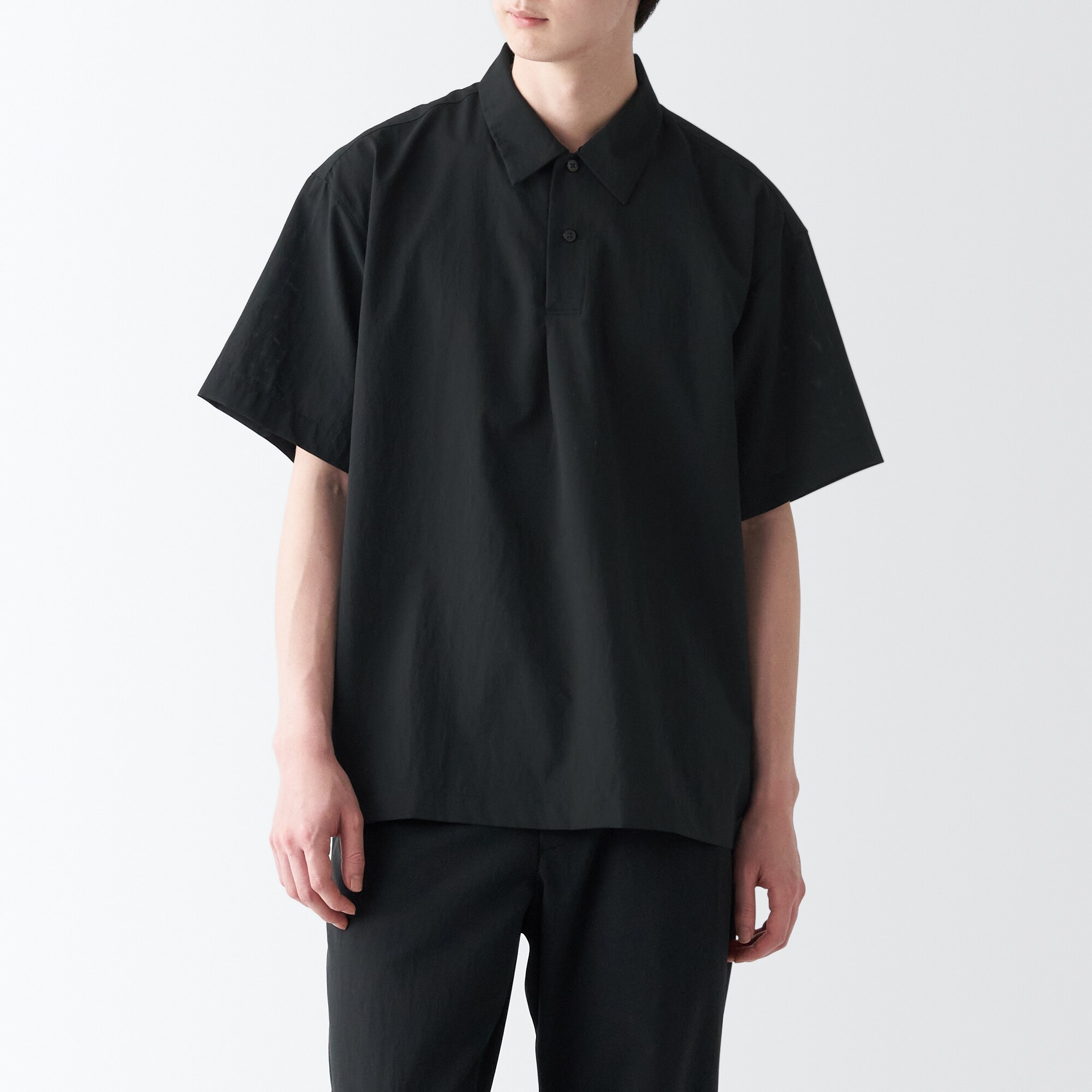 風を通すストレッチポロシャツ