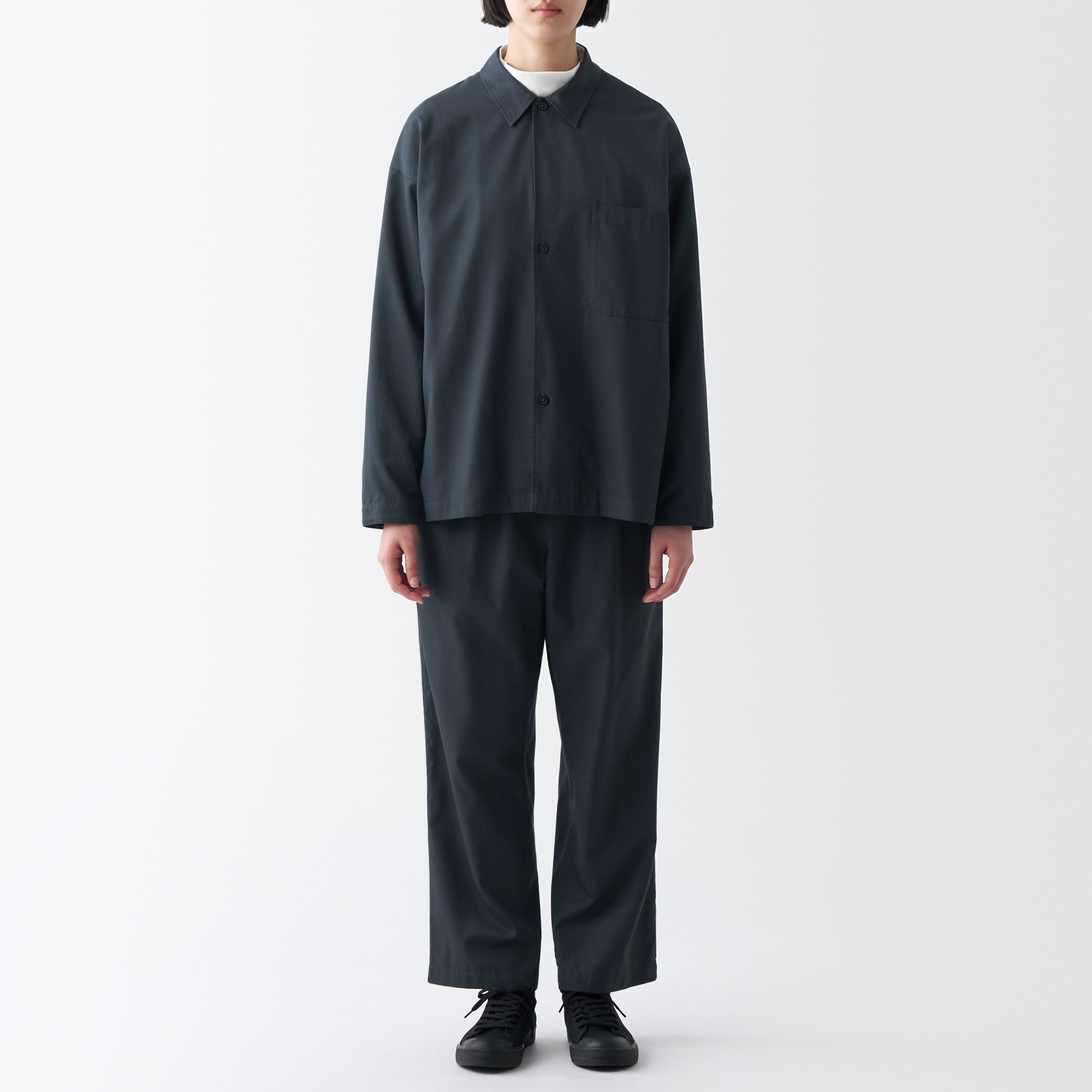 洗いざらしリヨセル混イージーパンツ