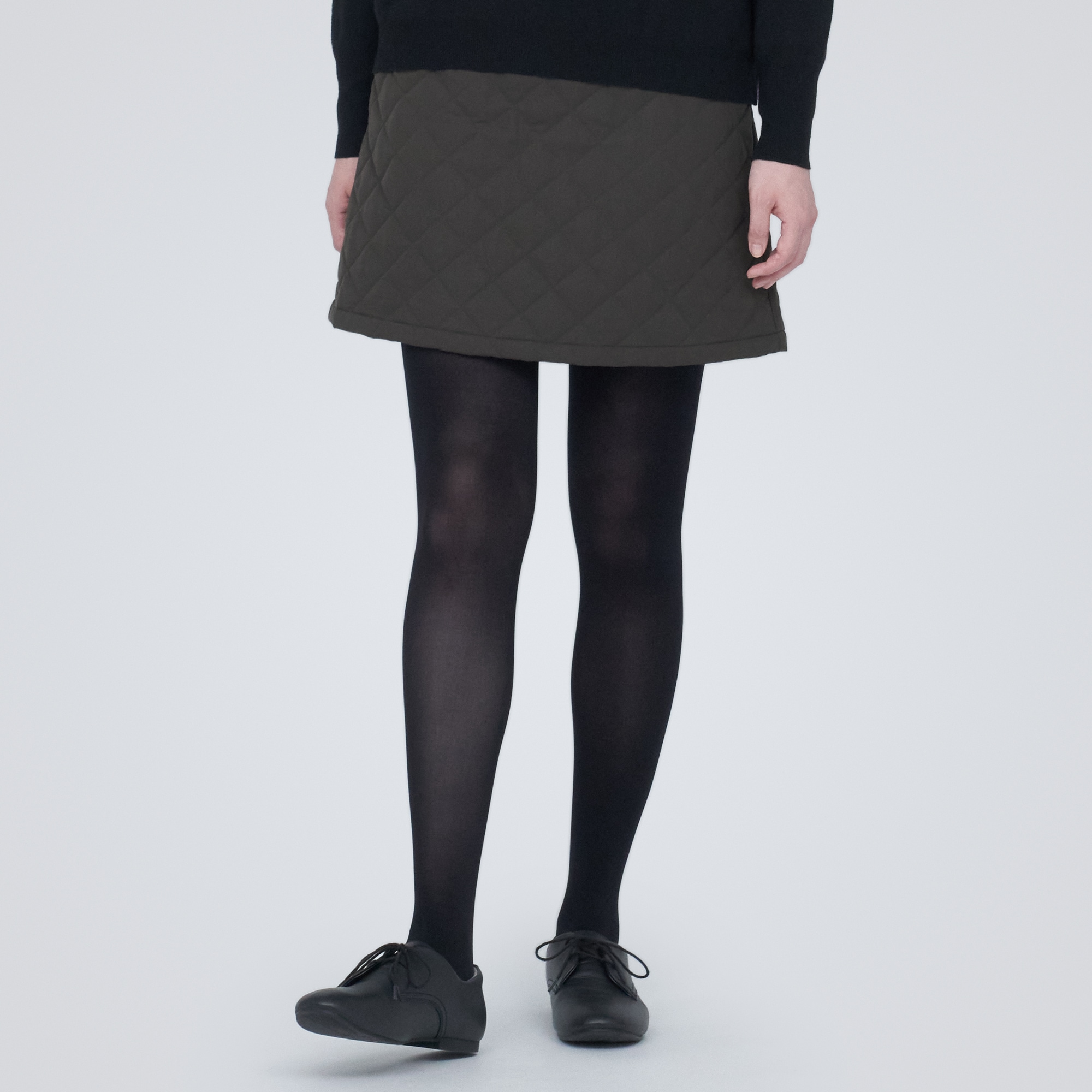 洗える　キルティングミニスカート