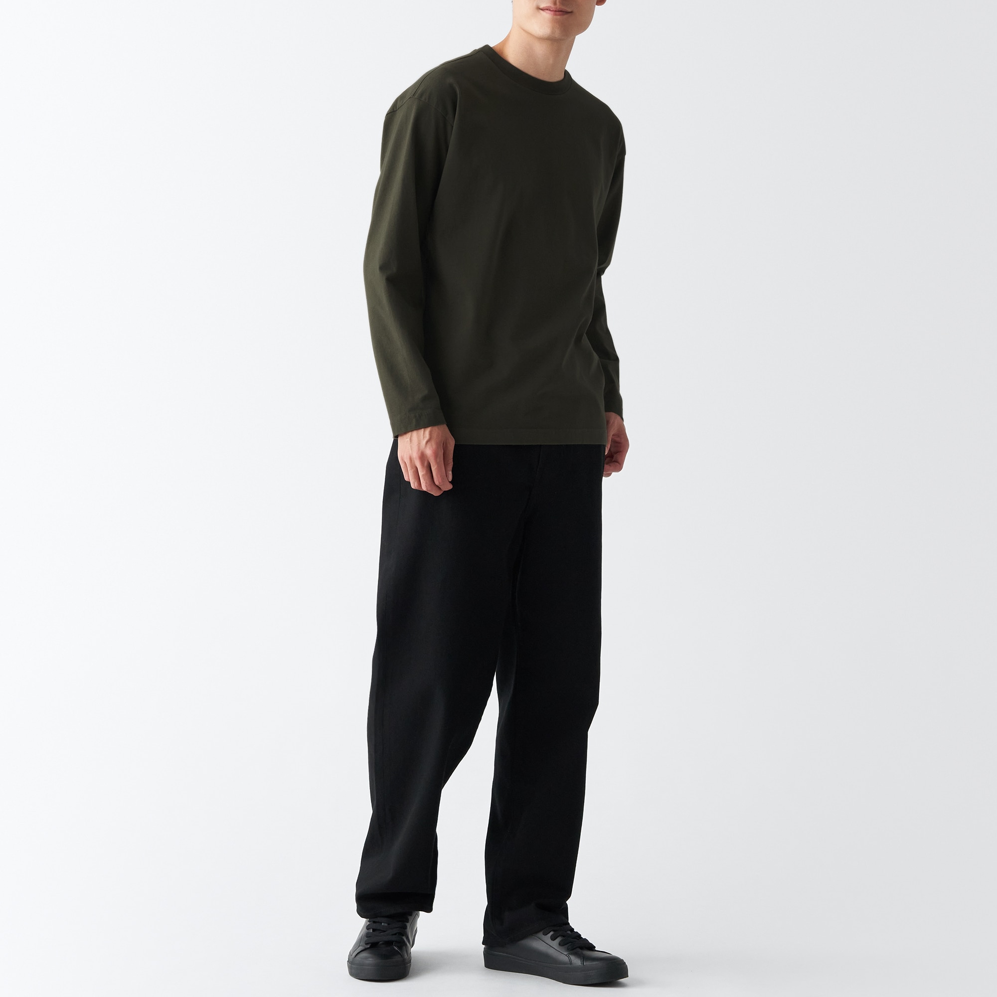 起毛クルーネック長袖Ｔシャツ