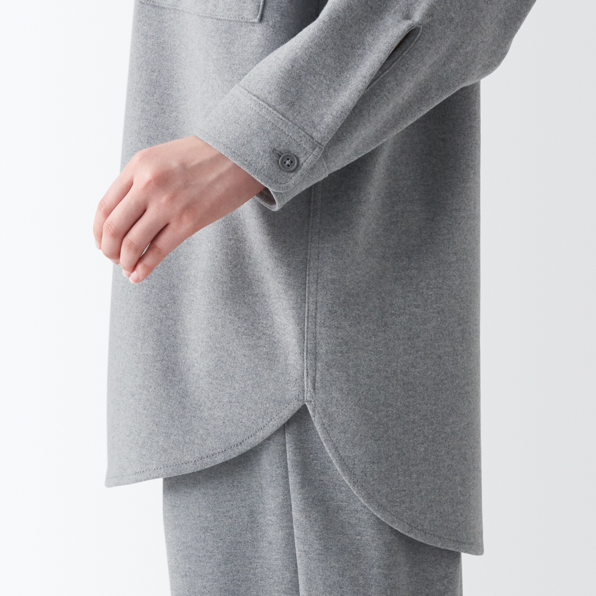 ストレッチ起毛長袖シャツ