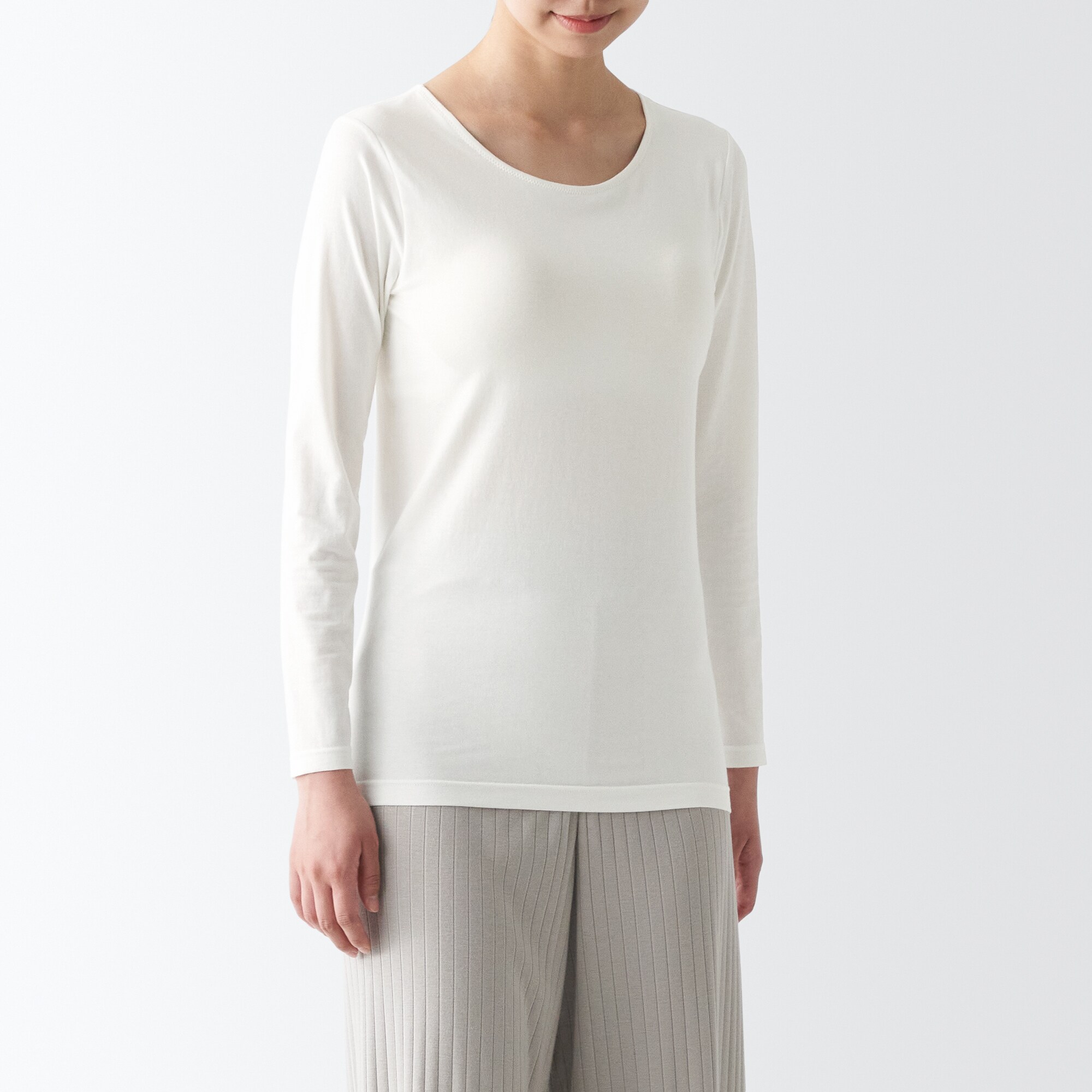 あったか綿　ブラ長袖Ｔシャツ