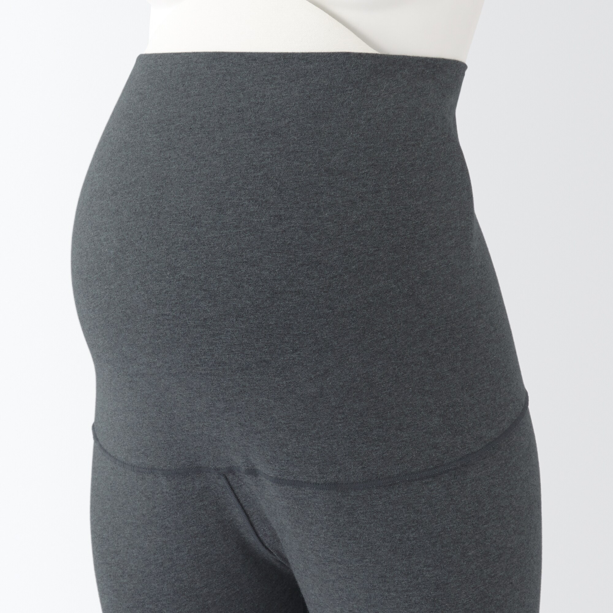 ストレッチ天竺編み　腹巻つきレギンス（十分丈）