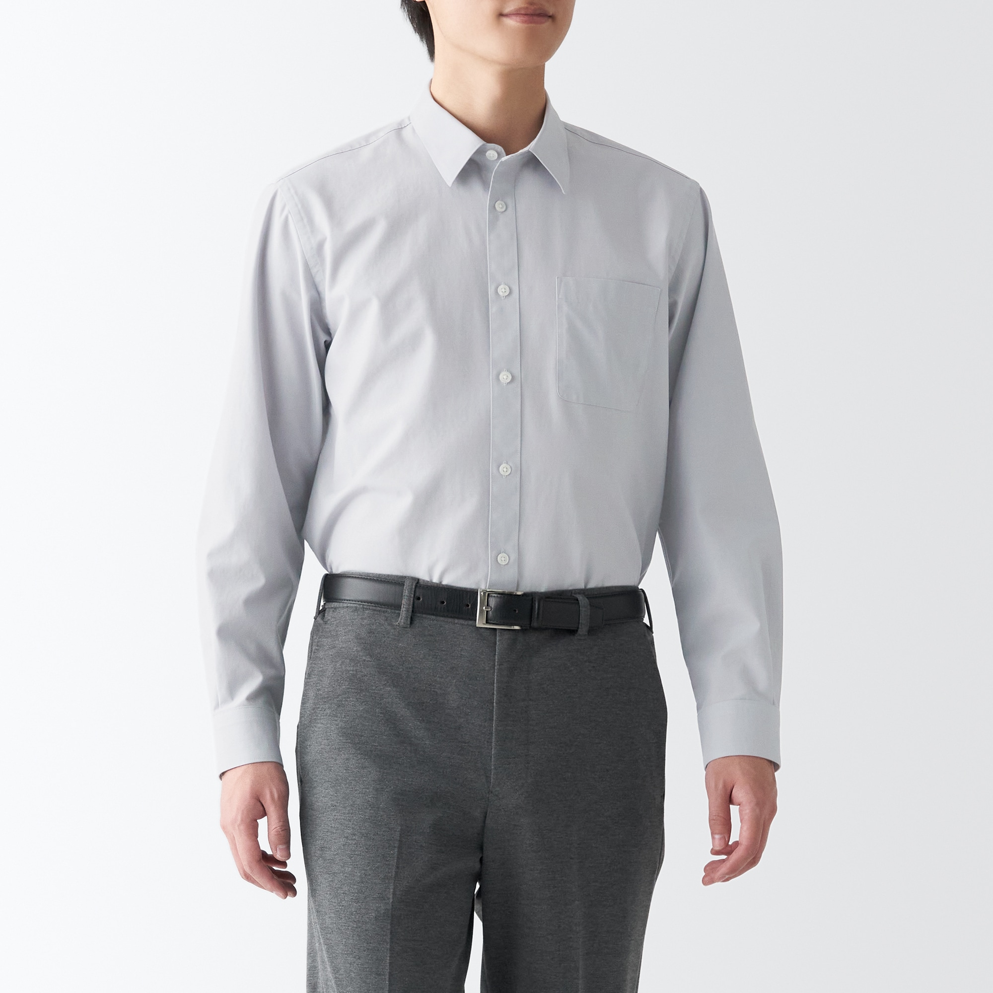 シワになりにくい長袖シャツ