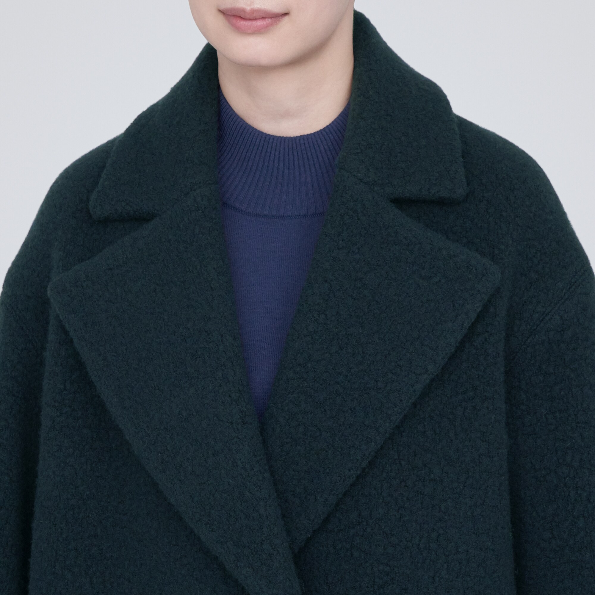 再生ウール混ボアコート（婦人）