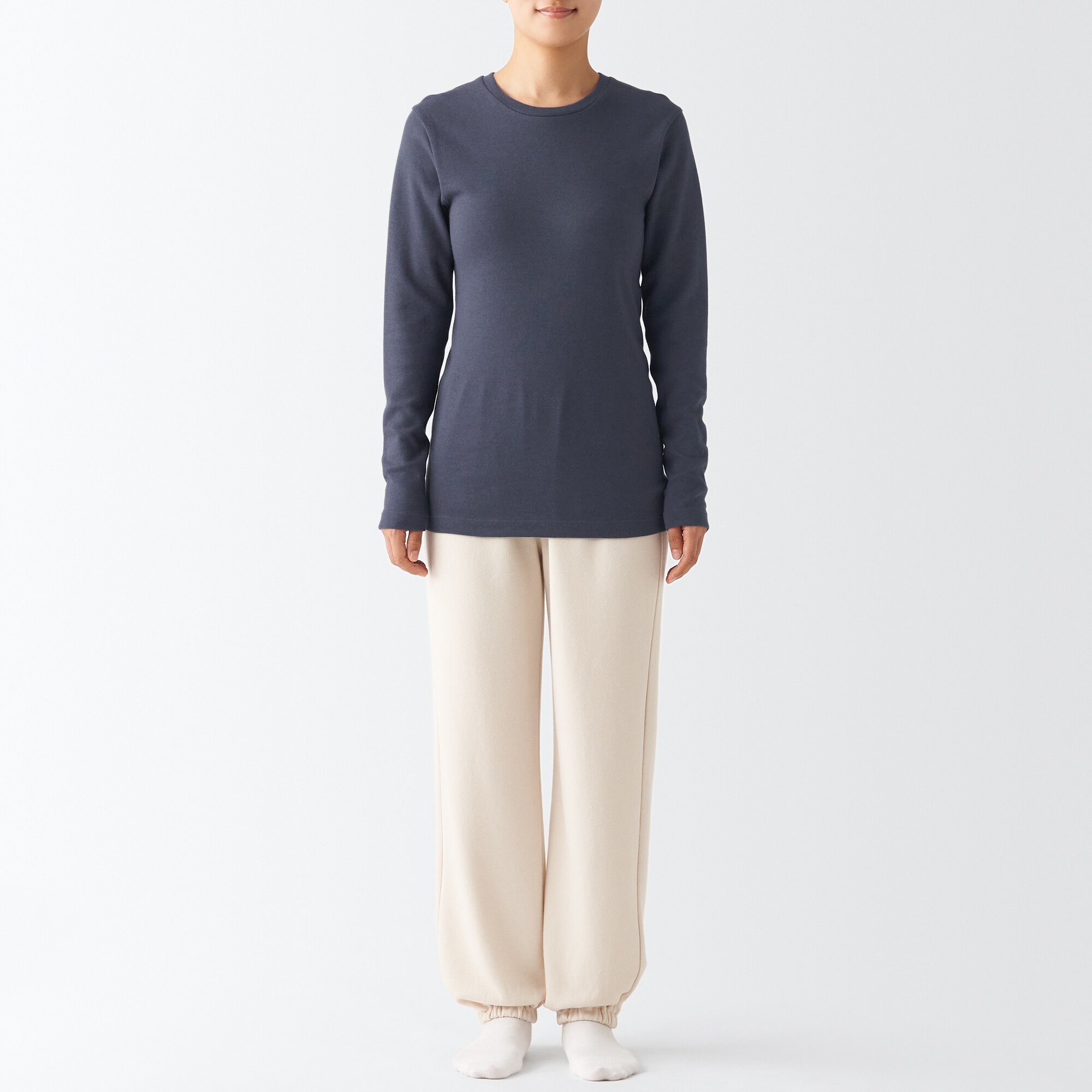 あったか綿　ウール　長袖Ｔシャツ