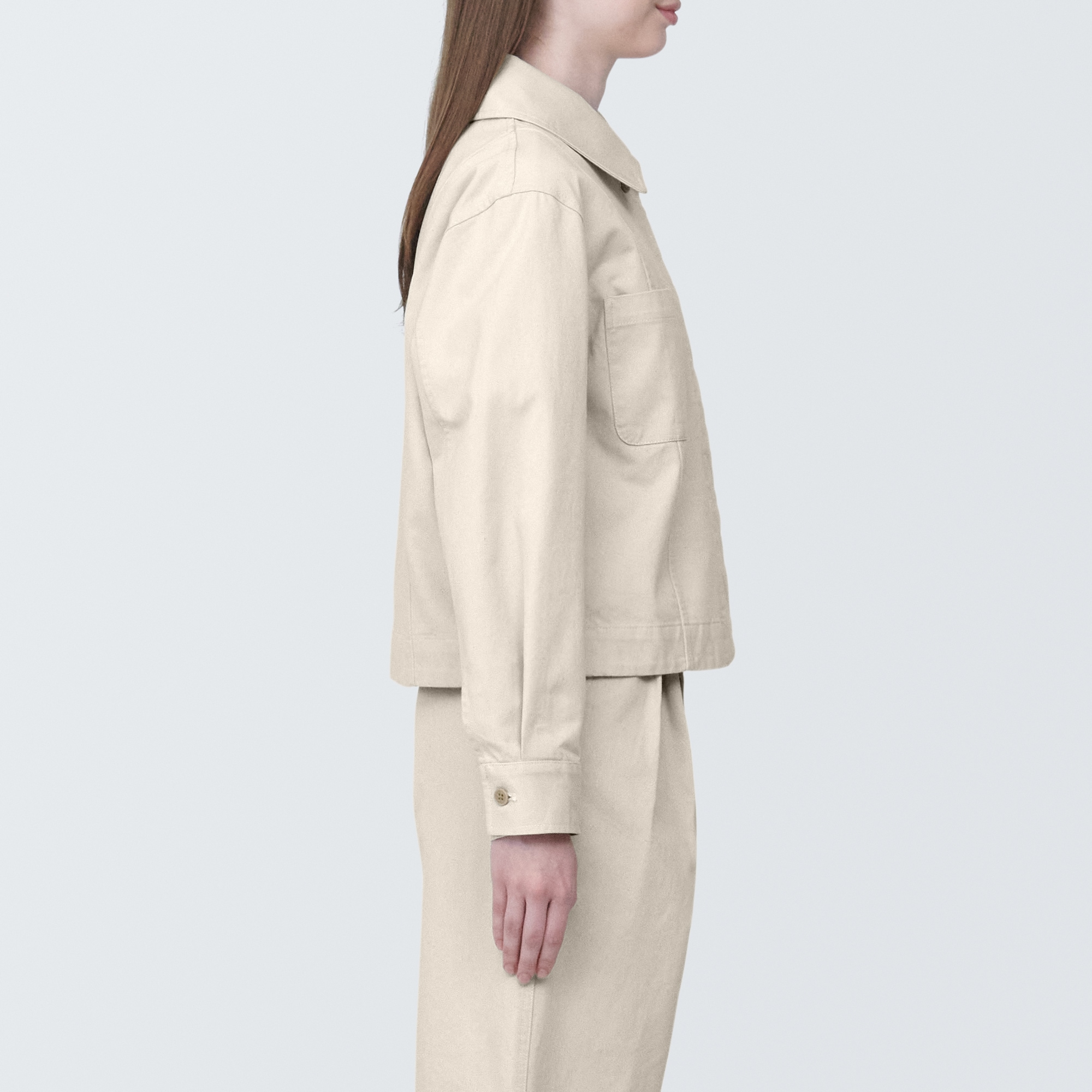 婦人　木の実から作ったカポック混シャツジャケット