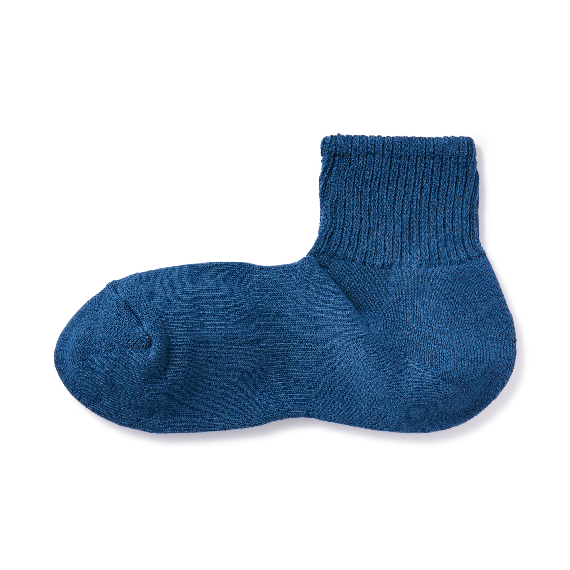 足なり直角　パイル編み　厚手ショート丈靴下（無地／紳士）