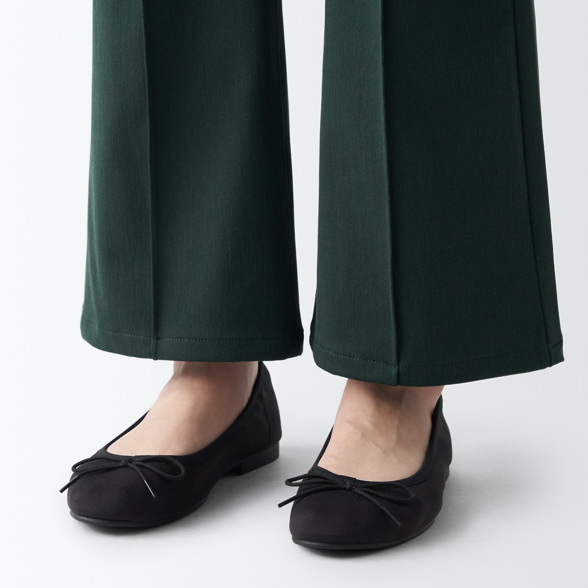 婦人　撥水リボンバレエシューズ