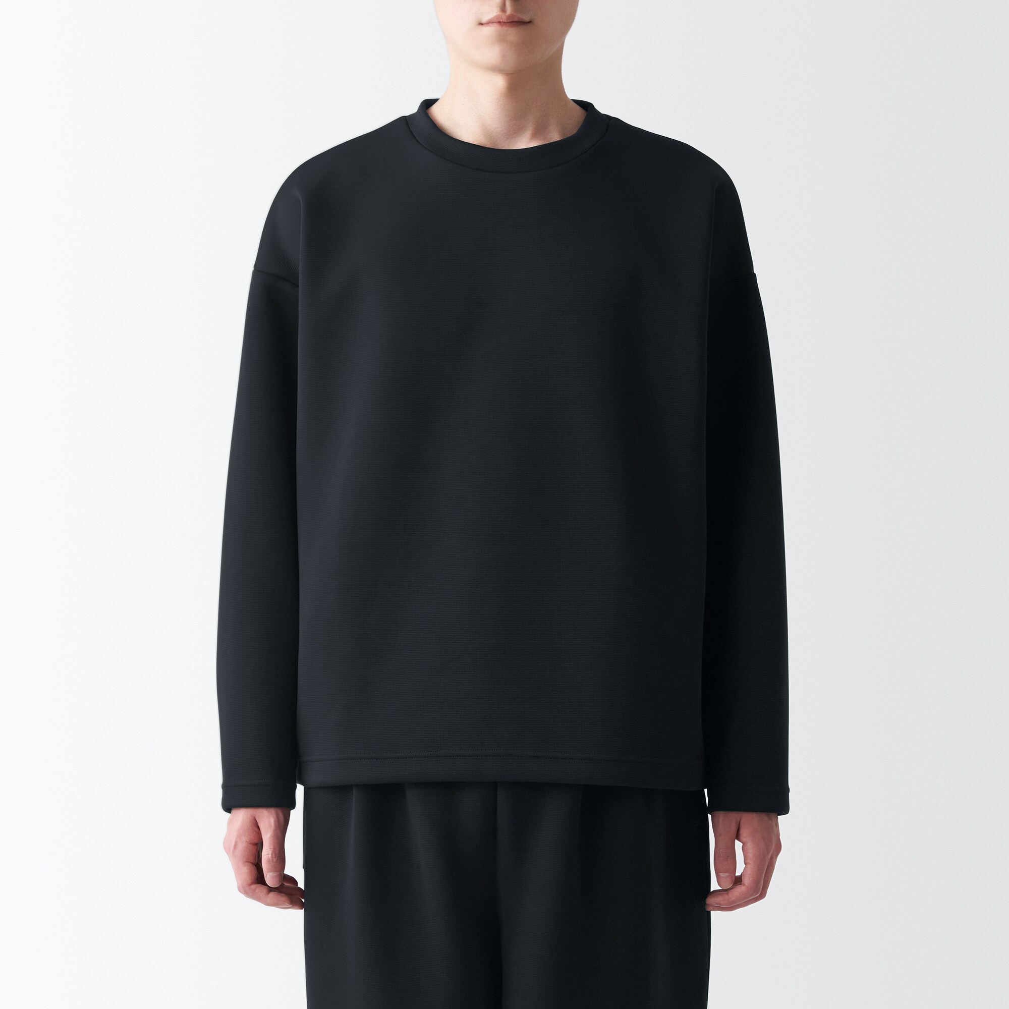 二重編みスウェットプルオーバー