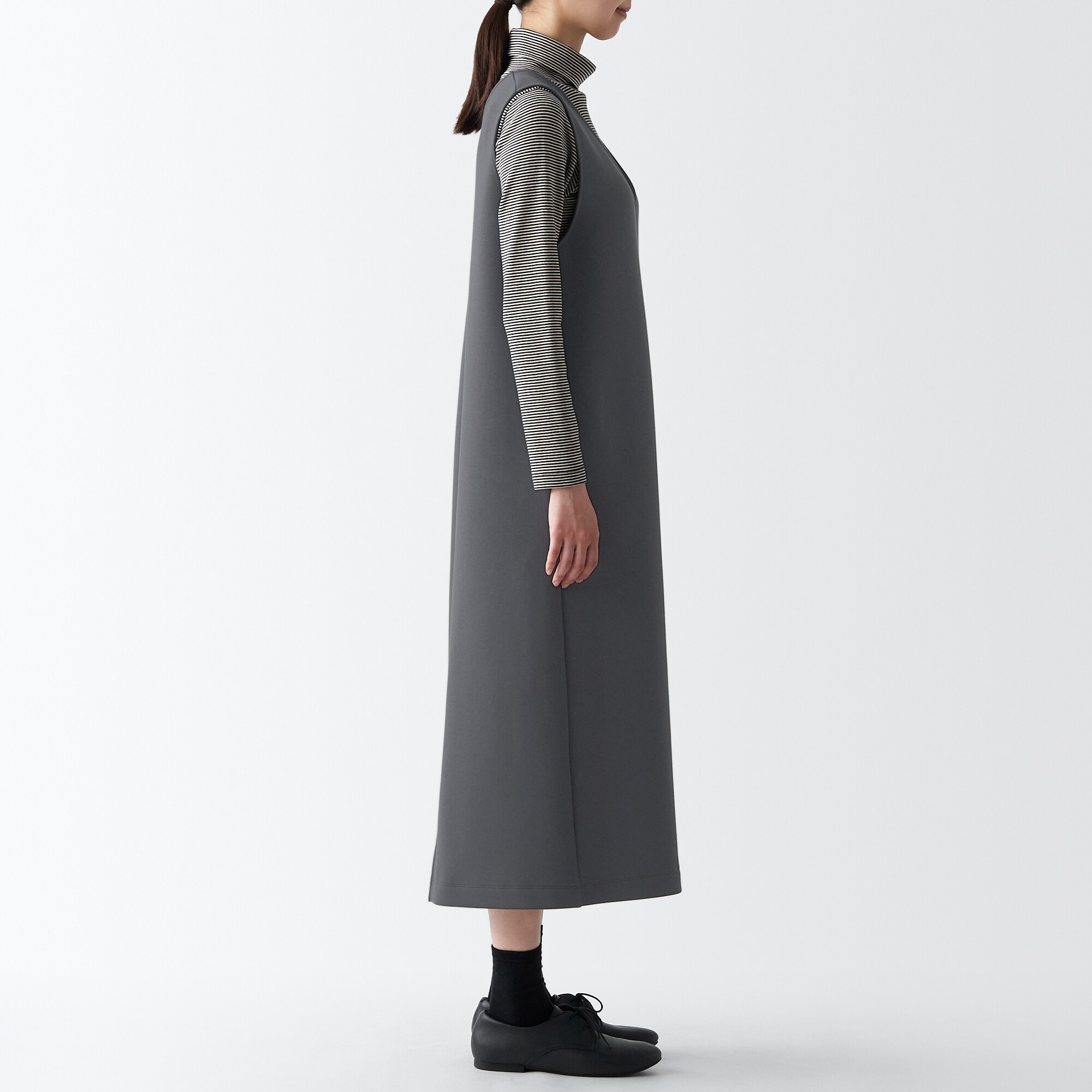 二重編みスウェットジャンパースカート