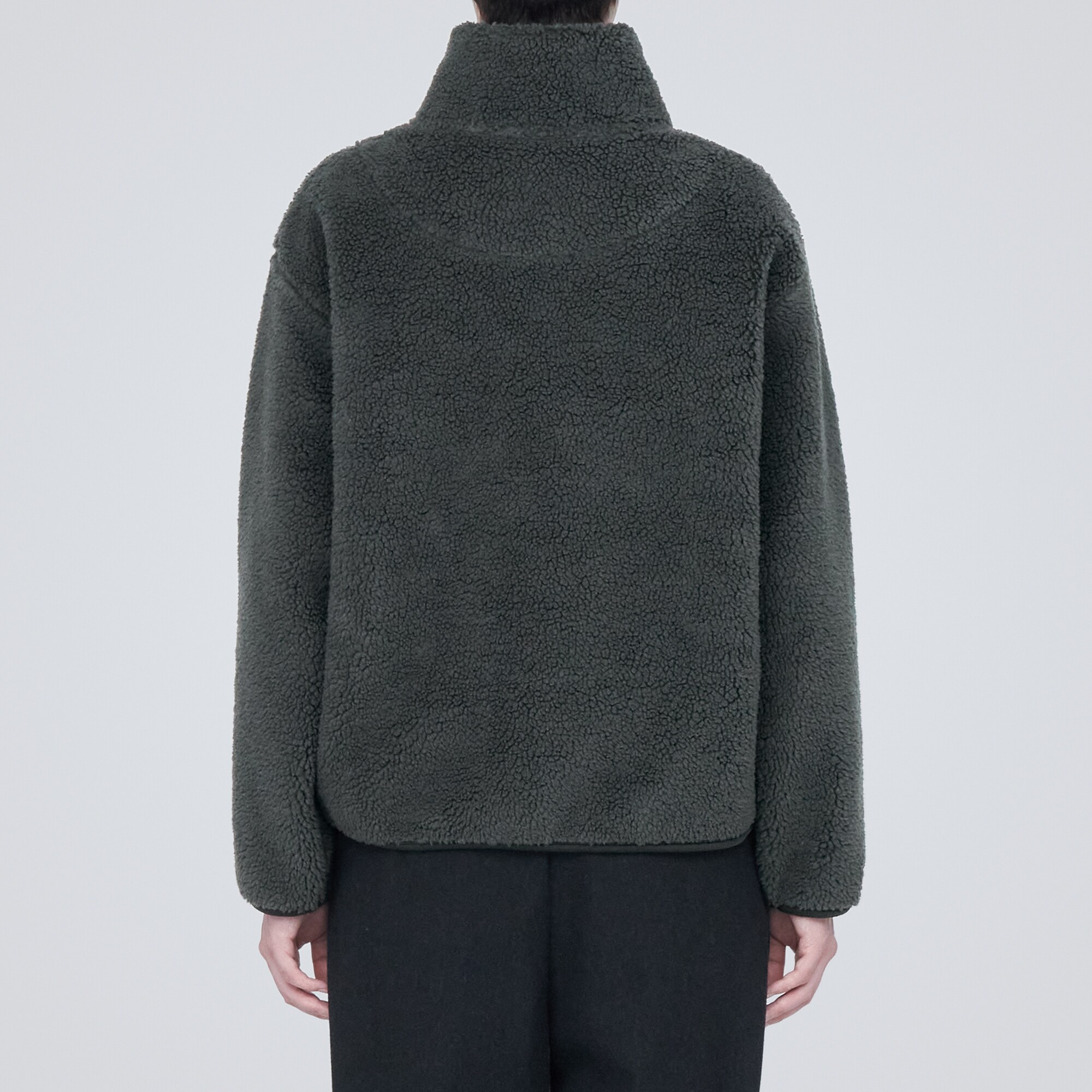 ボアフリースハーフジッププルオーバー