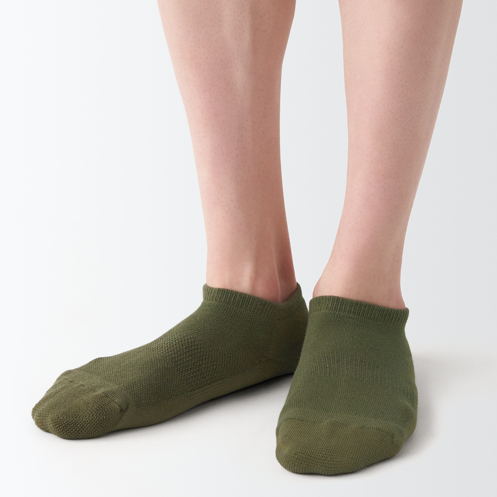 足なり直角　パイル編み　厚手スニーカーイン（配色／紳士）