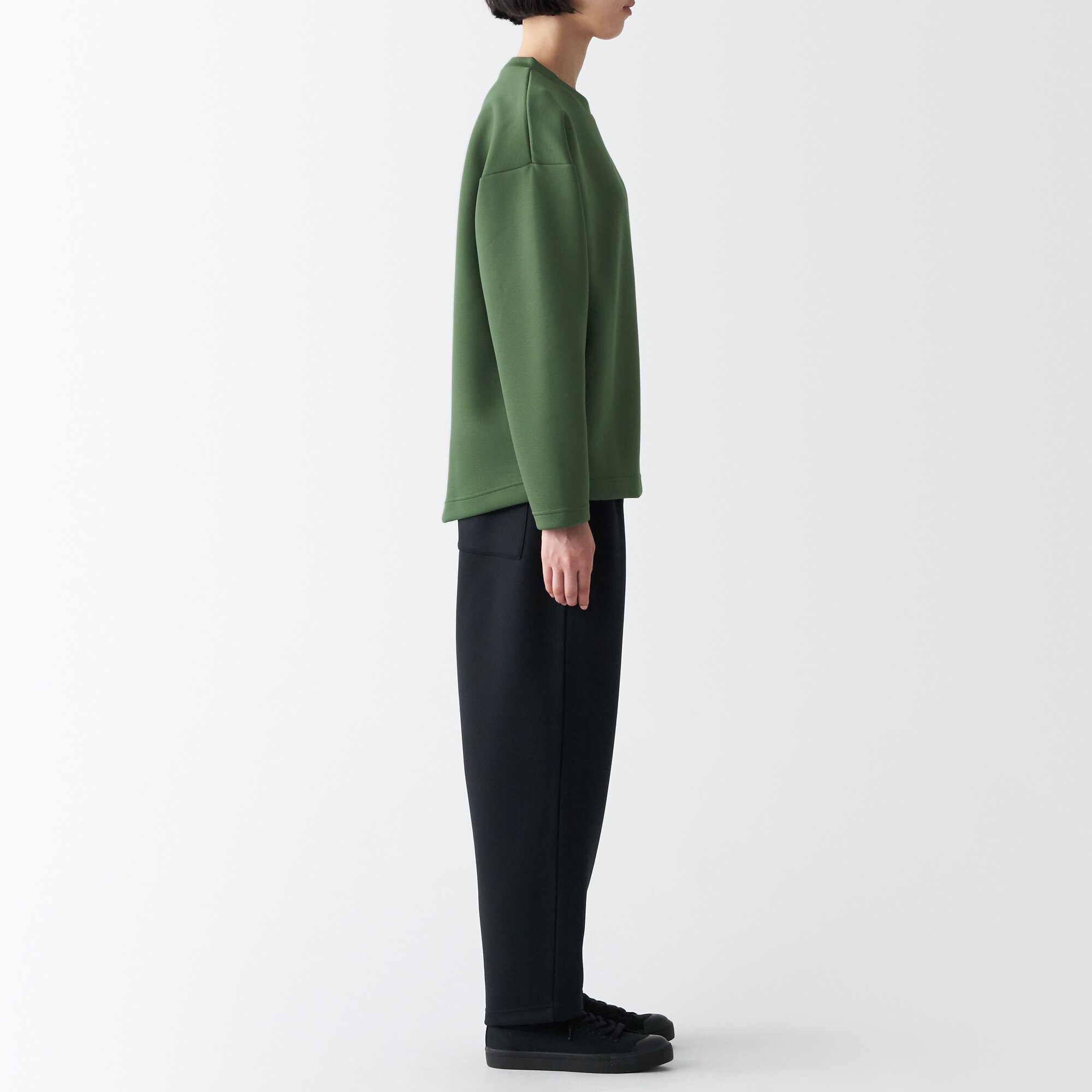 二重編みスウェットプルオーバー