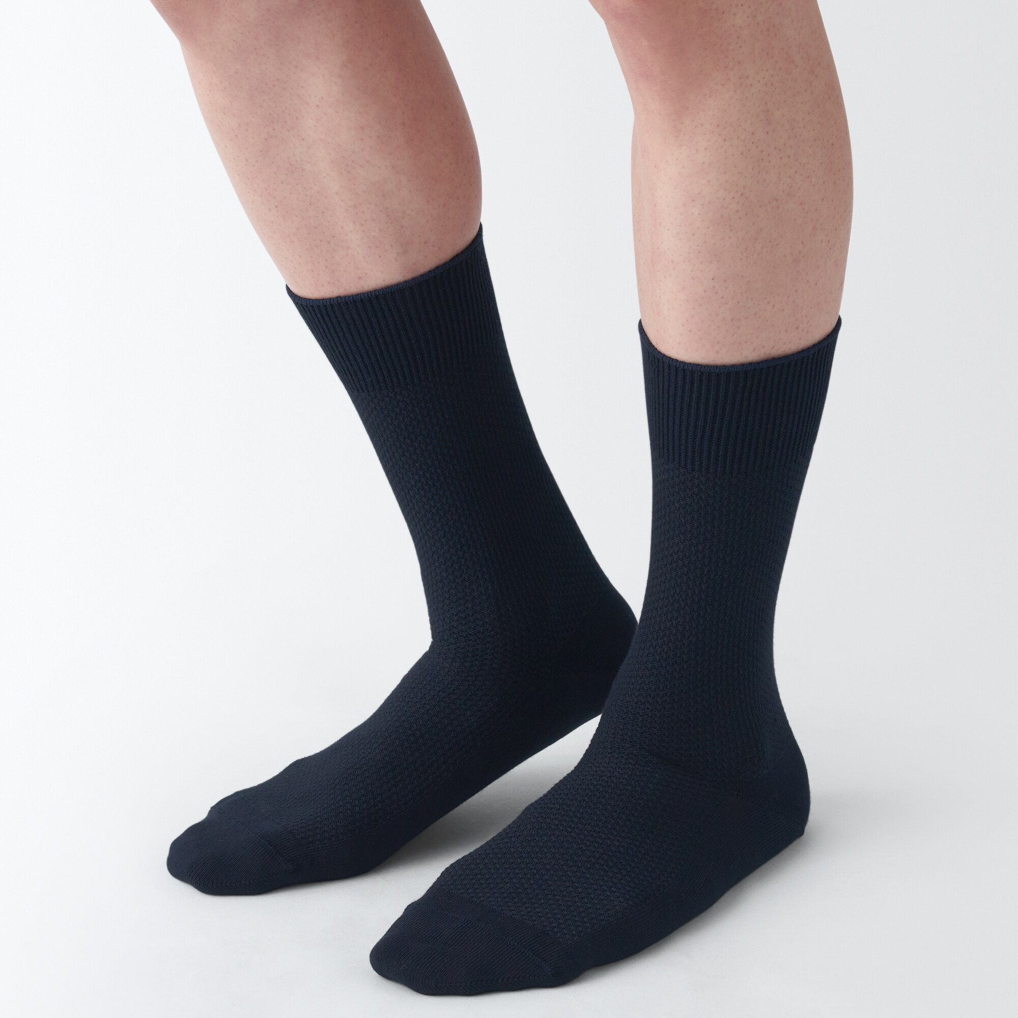 紳士　足なり直角　鹿の子編み　ビジネス靴下