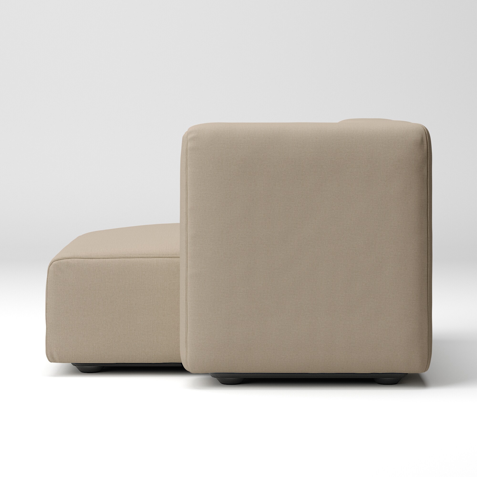 【カバー】綿麻バスケット織ユニットソファ・ハーフアーム・大（左）用カバー