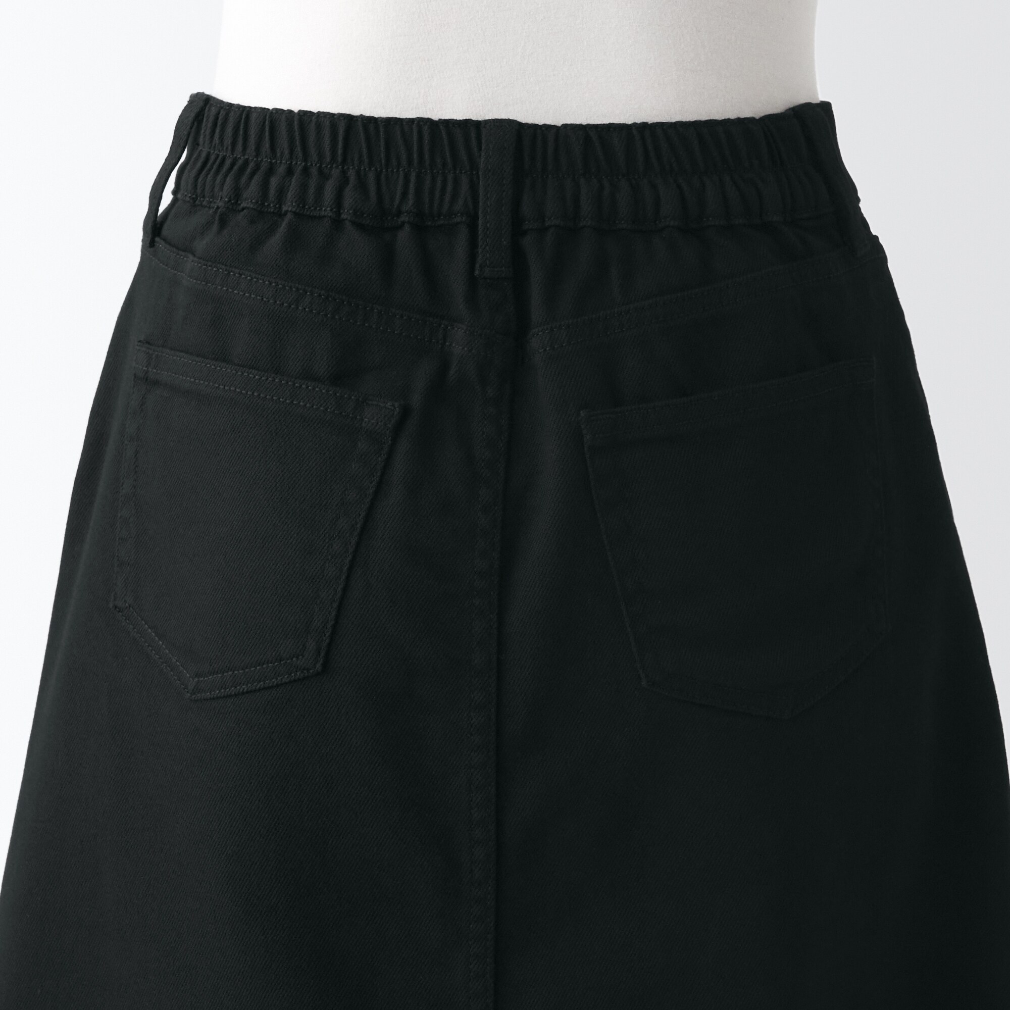 デニムＡラインスカート　黒