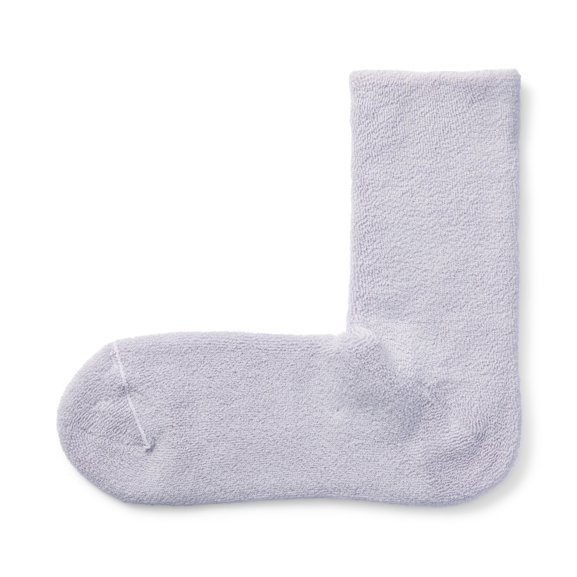 足なり直角　履き口やわらか　両面パイル編み　ルームソックス