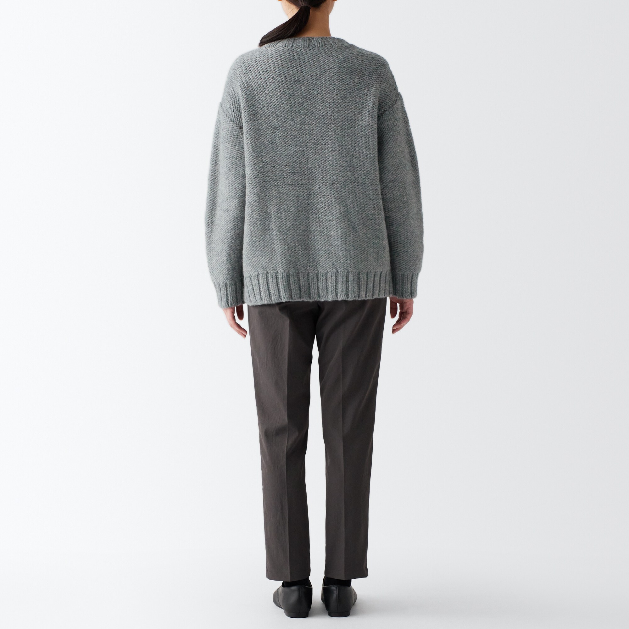 手編みニットアラン柄セーター