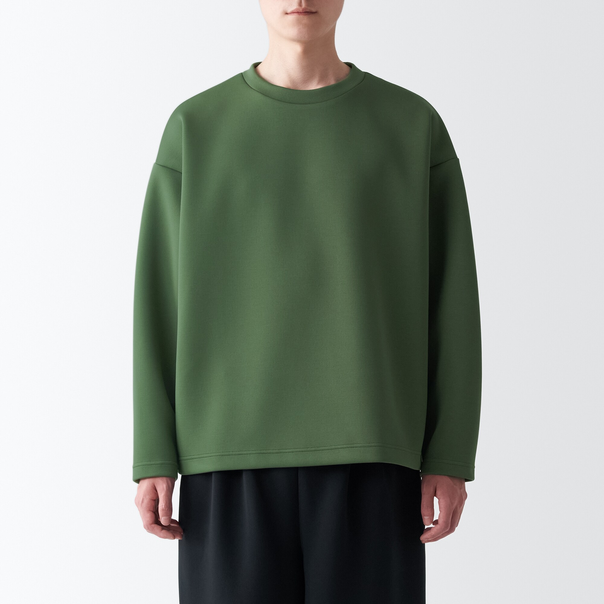 二重編みスウェットプルオーバー