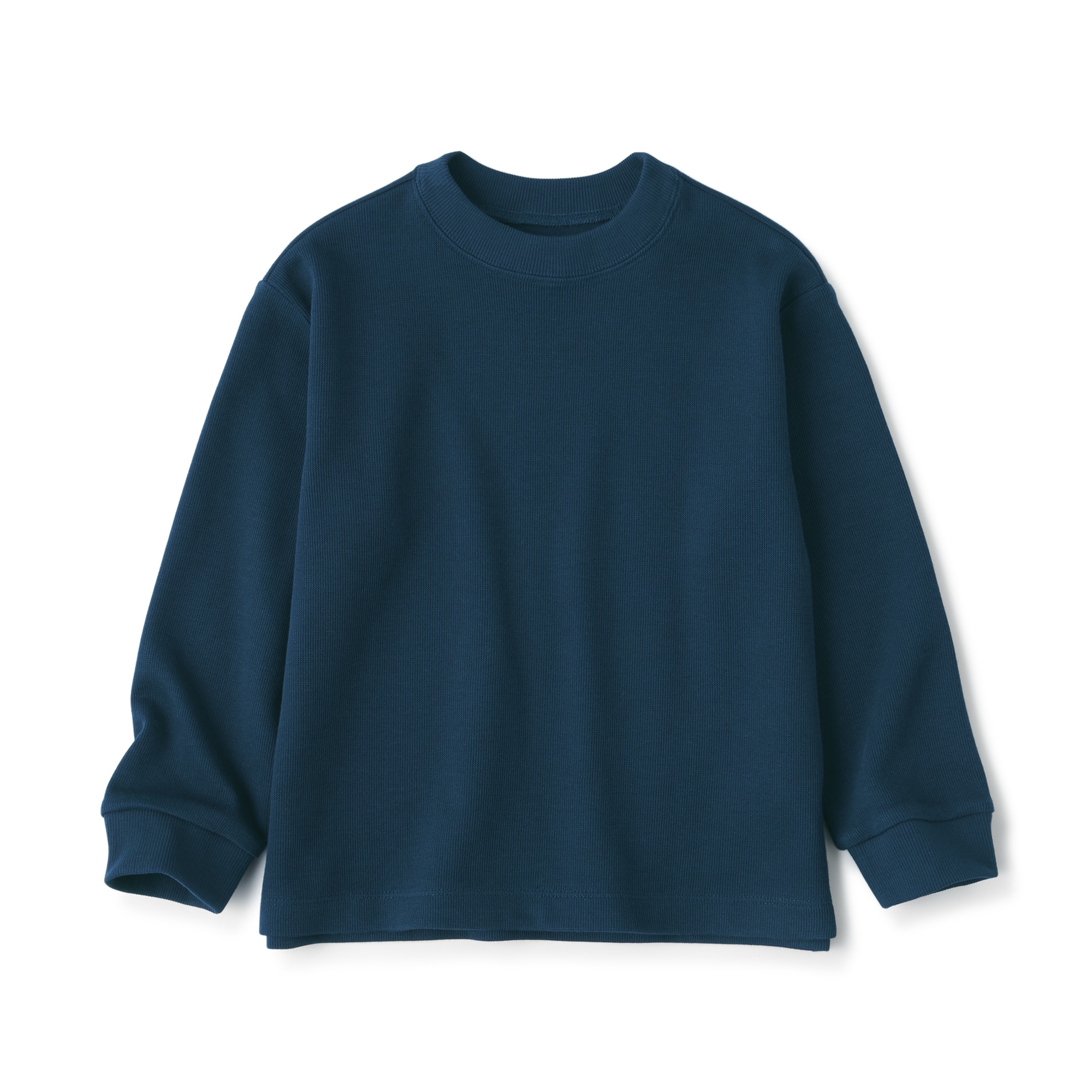 キッズ　二重編みクルーネック長袖Ｔシャツ