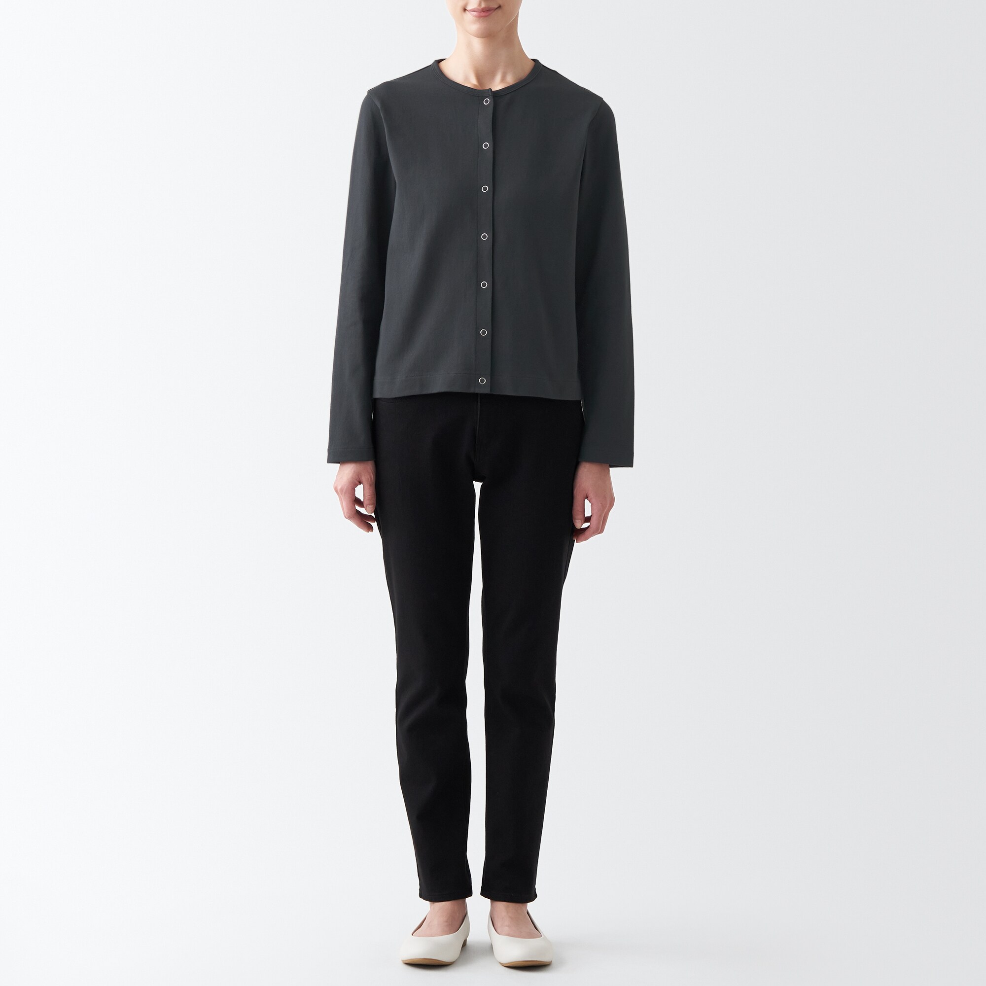 太番手カーディガン