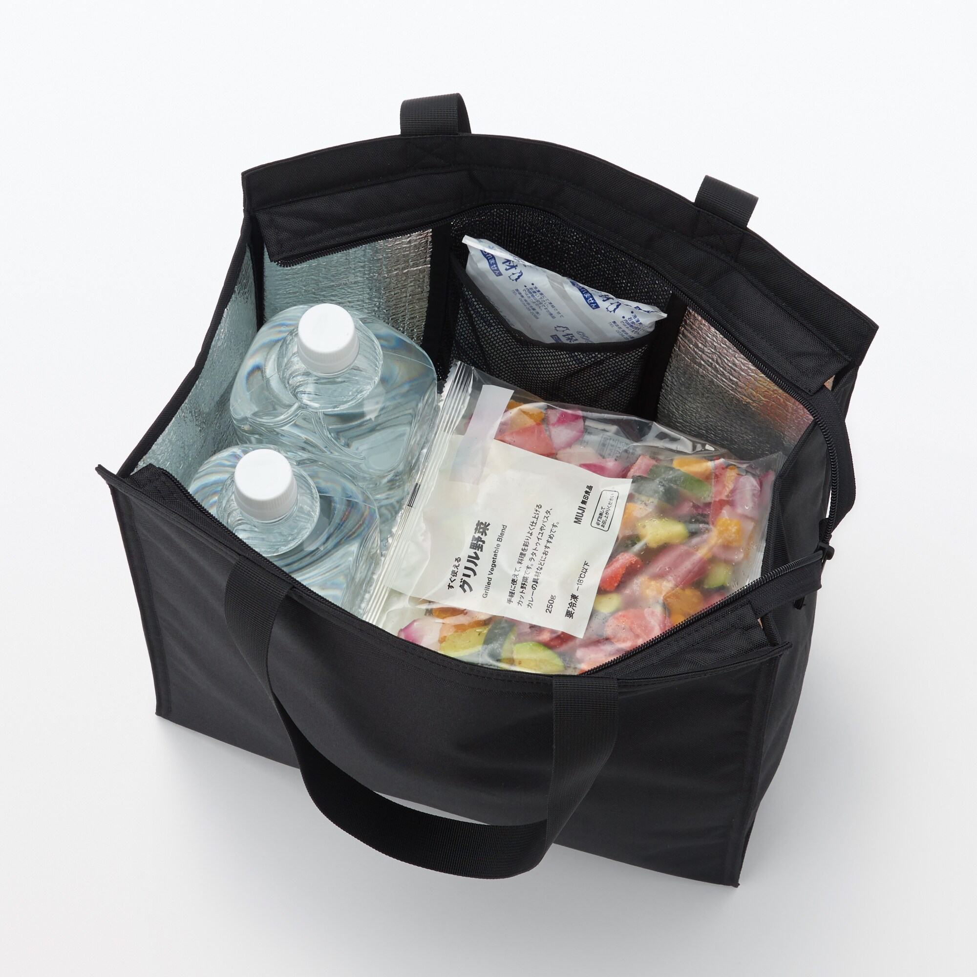 ポリエステル　買い物バッグ　大　約３６．５×３６．５×マチ１７．５ｃｍ