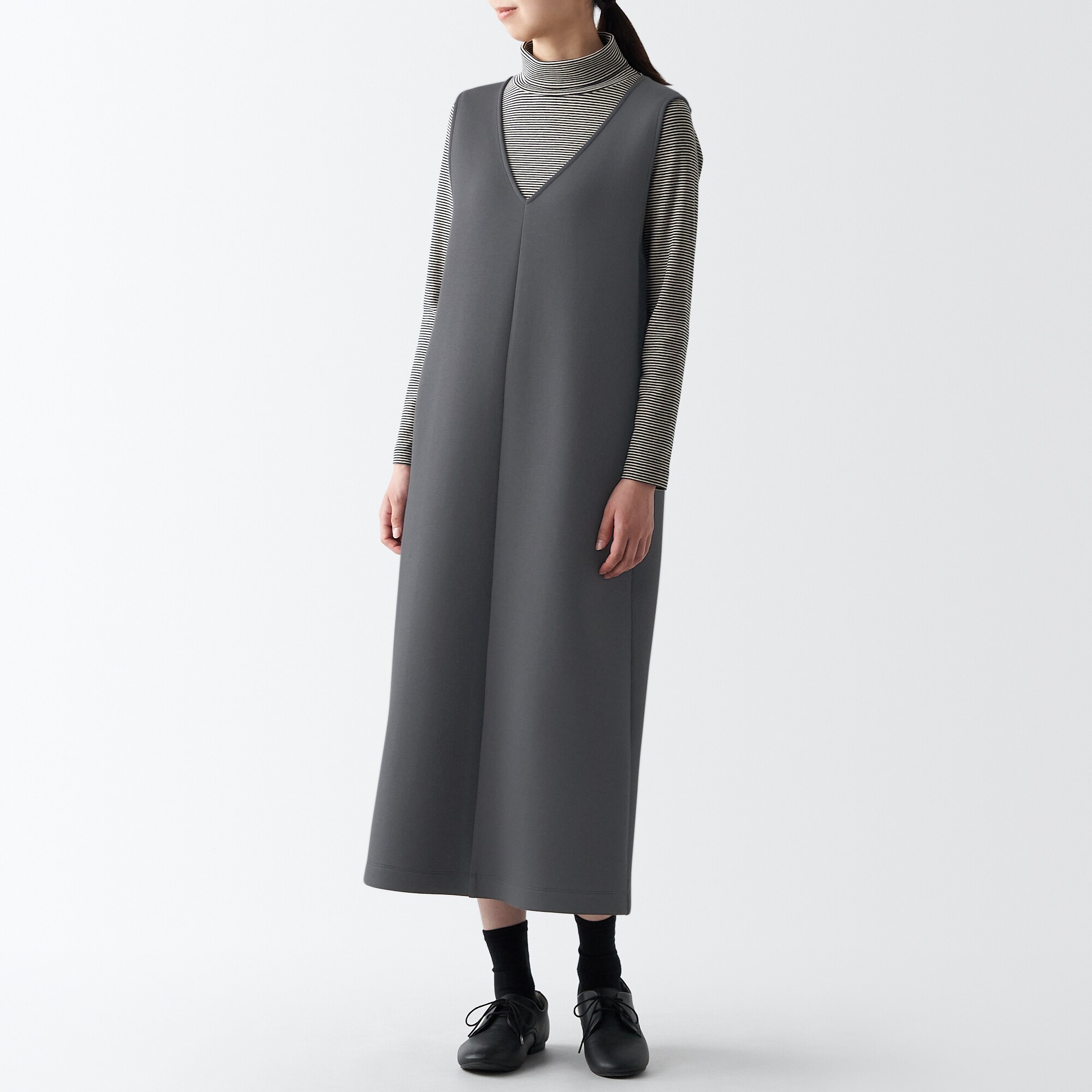 二重編みスウェットジャンパースカート