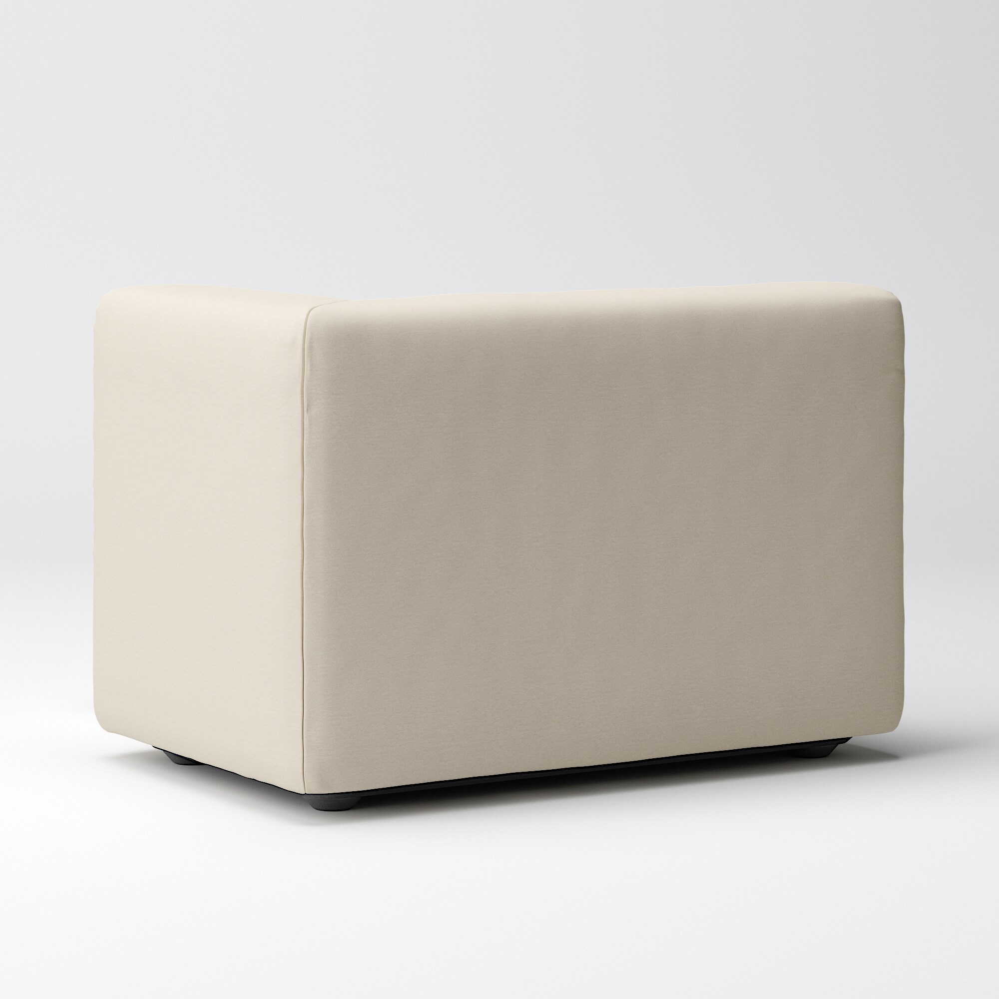 【カバー】洗いざらしの綿帆布ユニットソファ・ハーフアーム・大（左）用カバー／生成