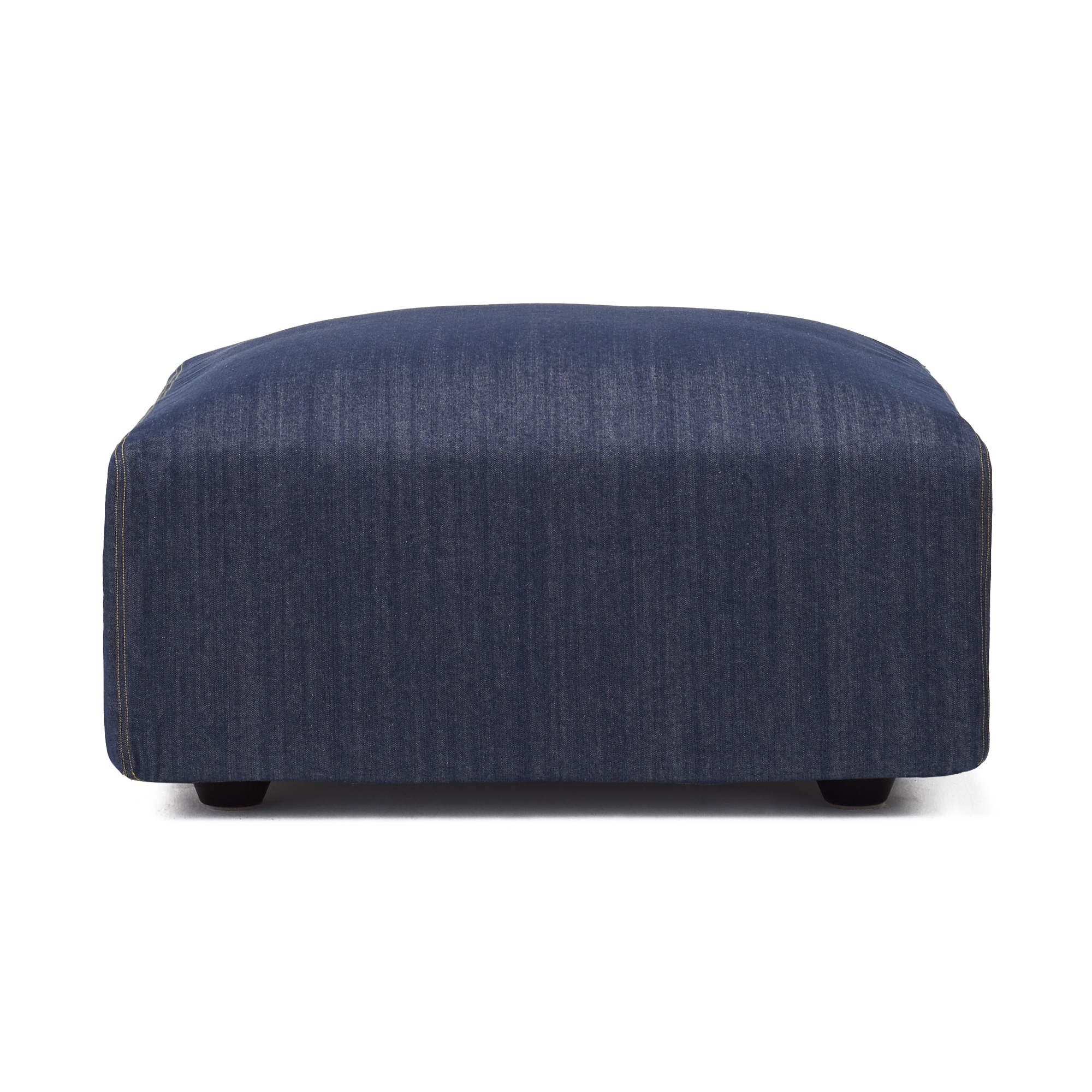 【カバー】綿デニムユニットソファオットマン・大・幅７７ｃｍ用カバー／ブルー