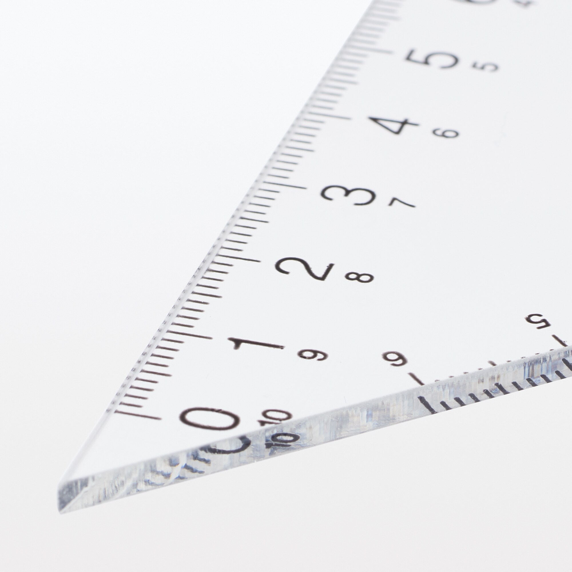 アクリル三角定規　４５度