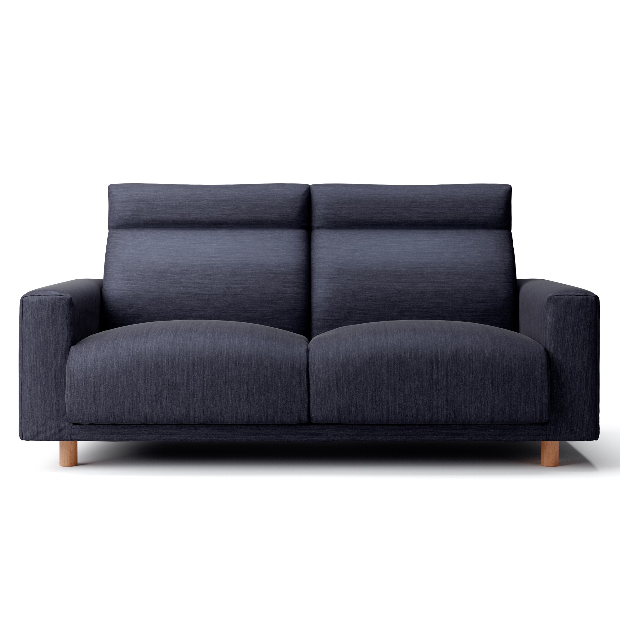 【カバー】綿デニムソファ本体２．５Ｓフェザーポケットコイルハイバックタイプ用カバーネイビー