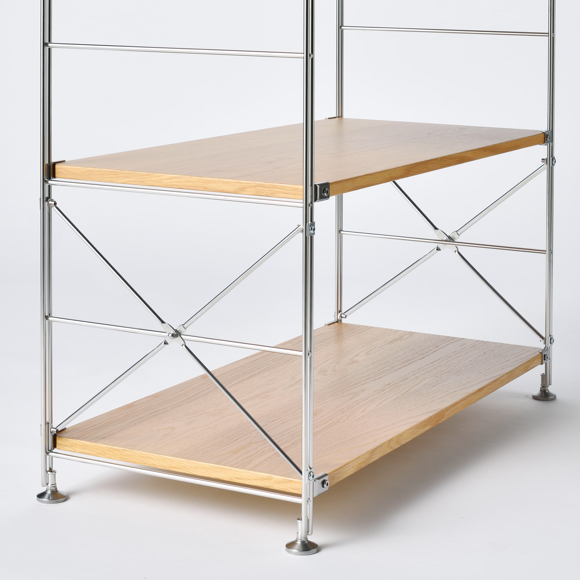 ステンレスユニットシェルフ用サイドクロスバー・ステンレス　２組セット