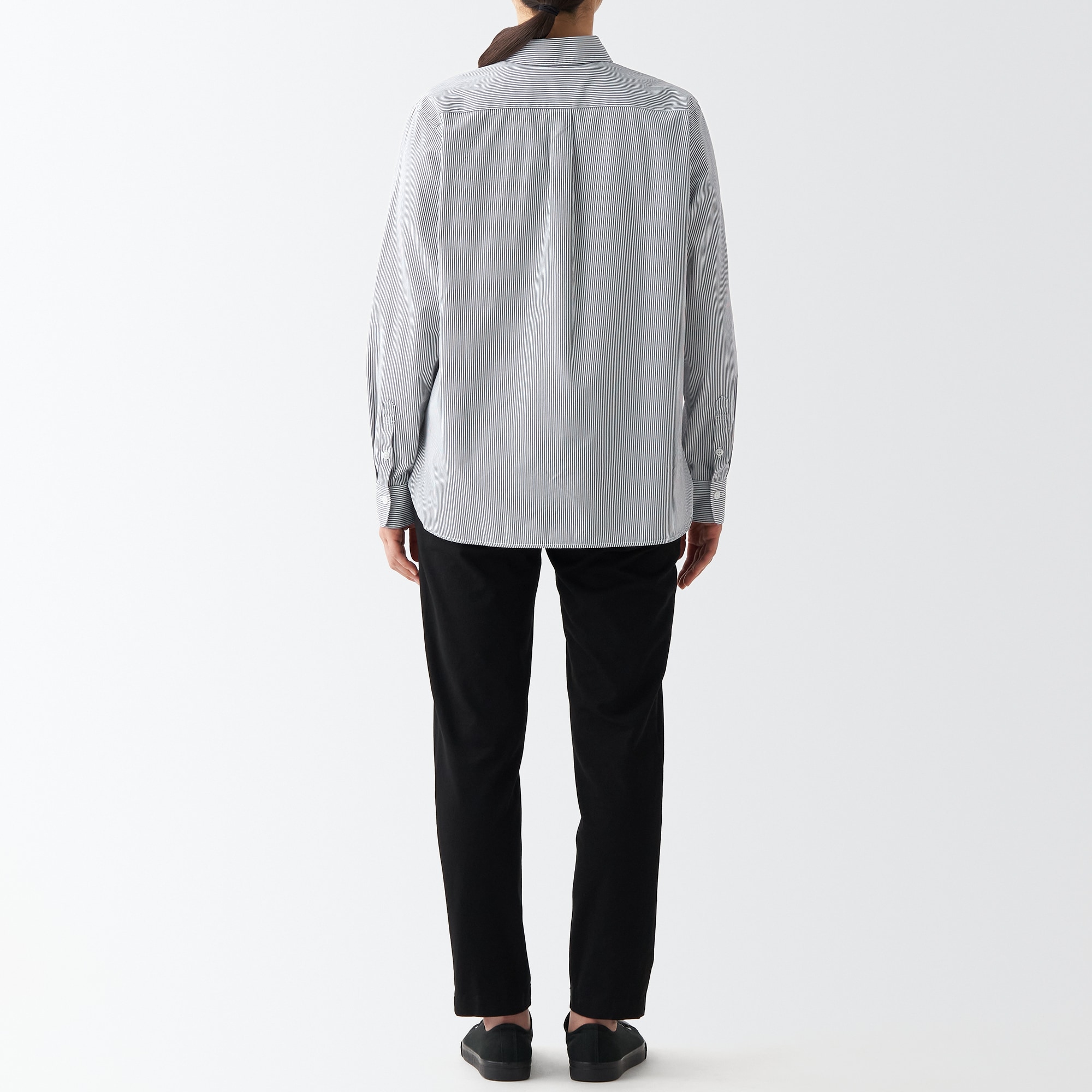 洗いざらしブロードレギュラーカラーシャツ