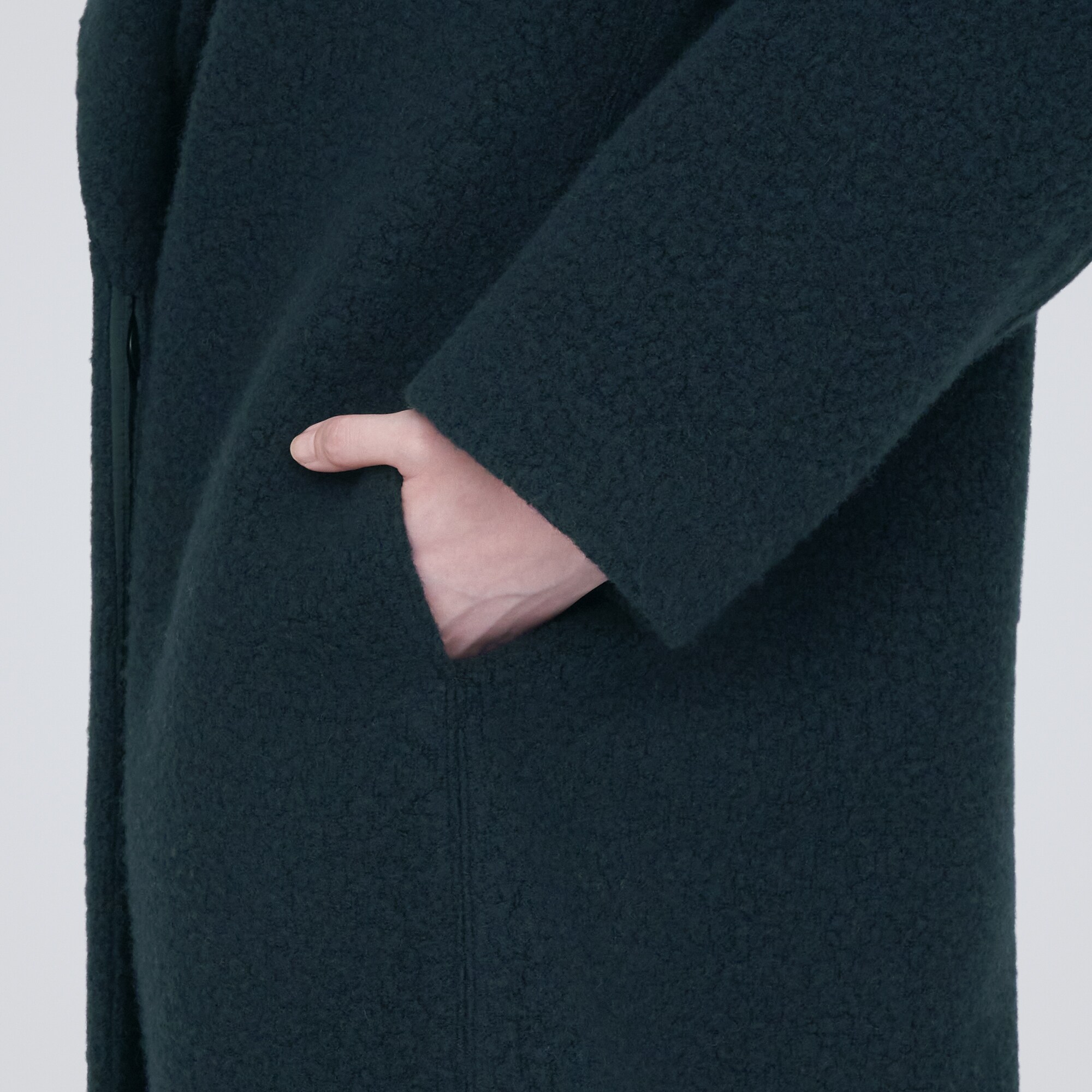 再生ウール混ボアコート（婦人）