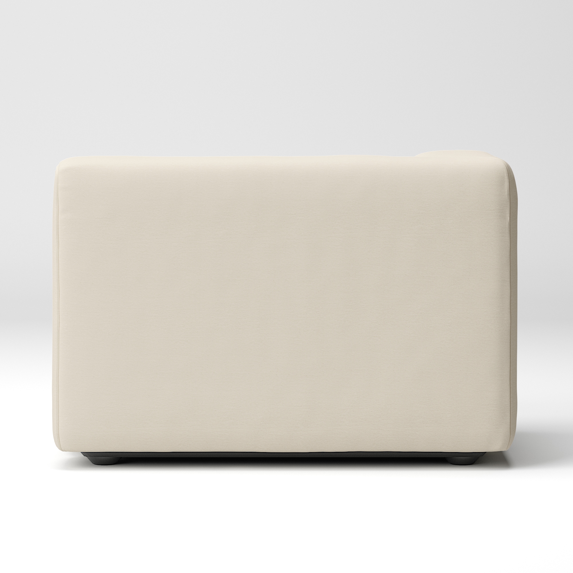 【カバー】洗いざらしの綿帆布ユニットソファ・ハーフアーム・大（右）用カバー／生成