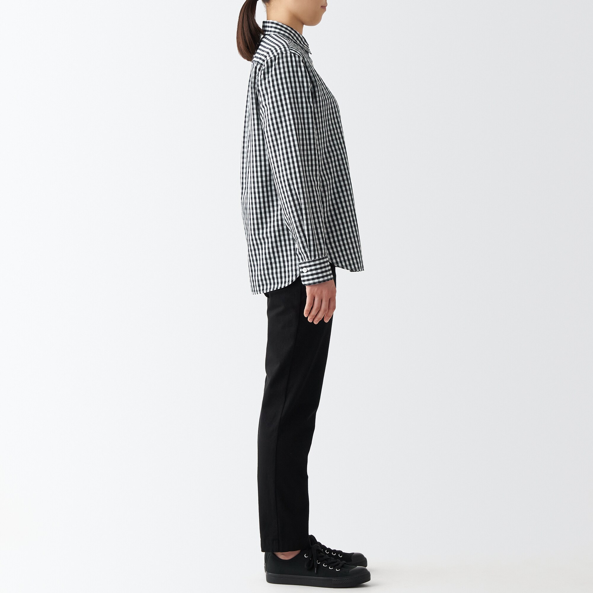 洗いざらしブロードレギュラーカラーシャツ