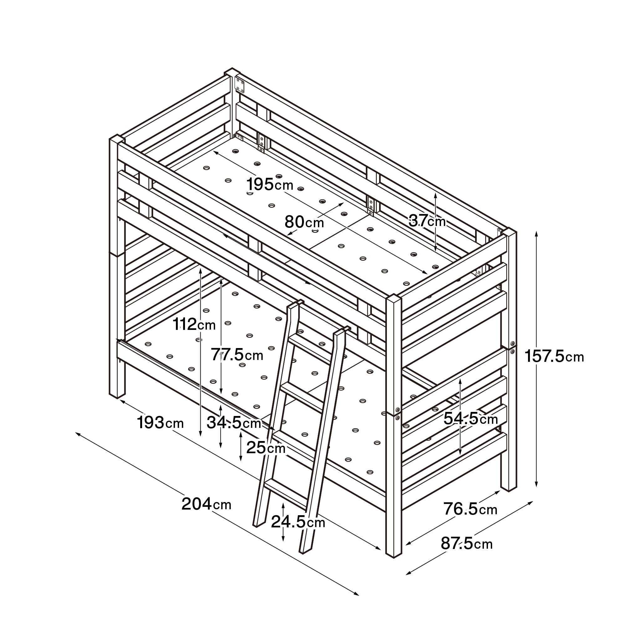 木製２段ベッド