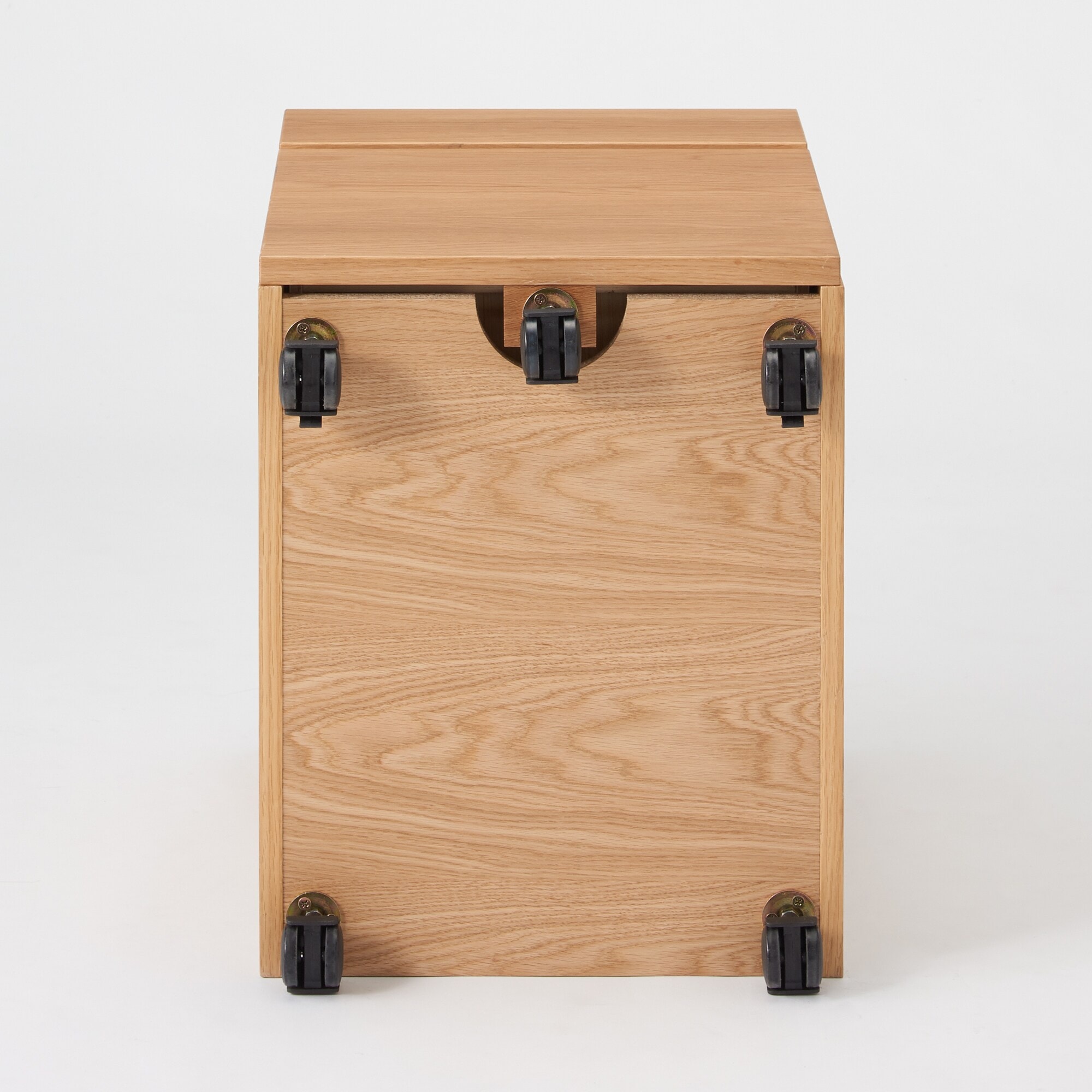 木製デスクキャビネット　オーク材突板