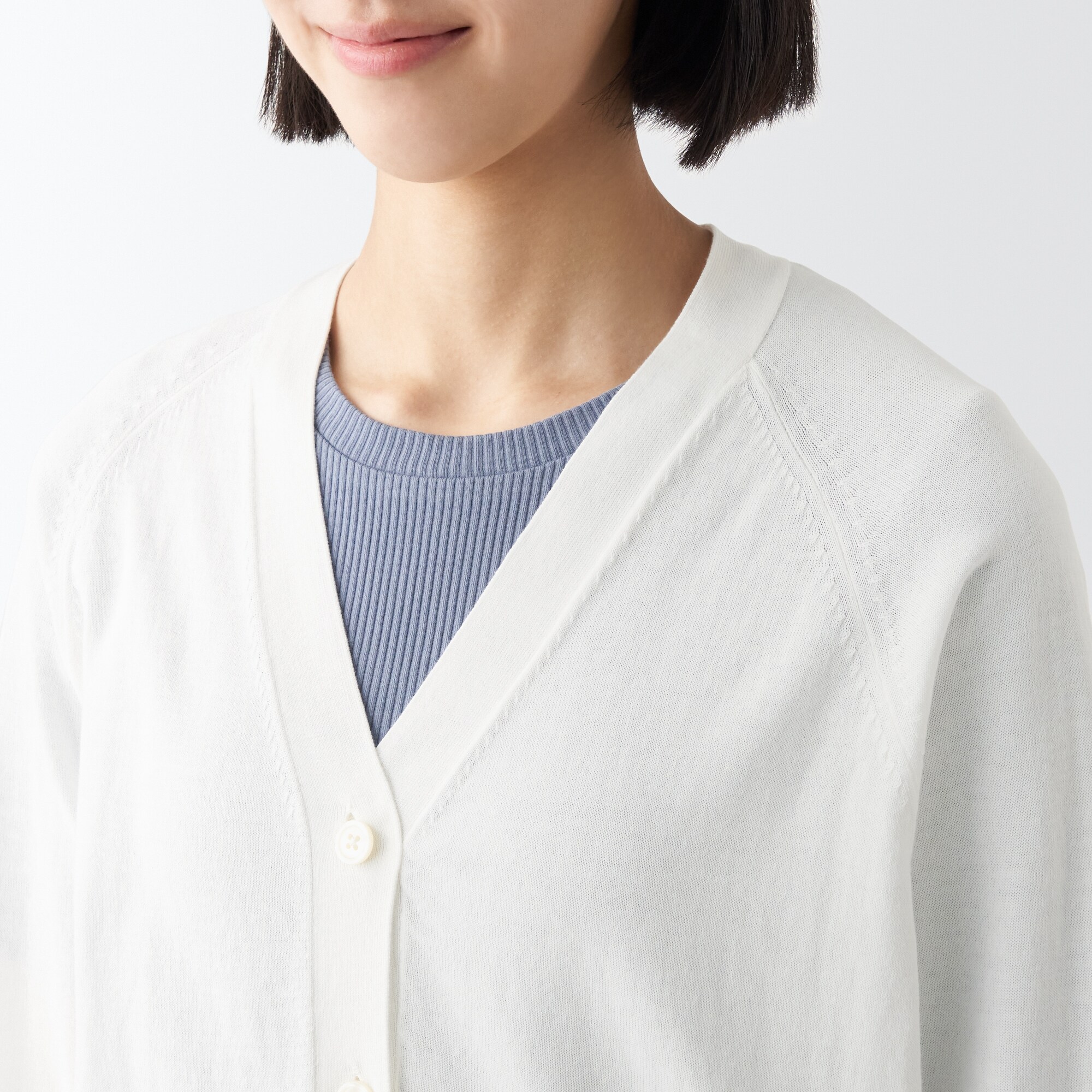 ＵＶカット強撚Ｖネックワイドカーディガン