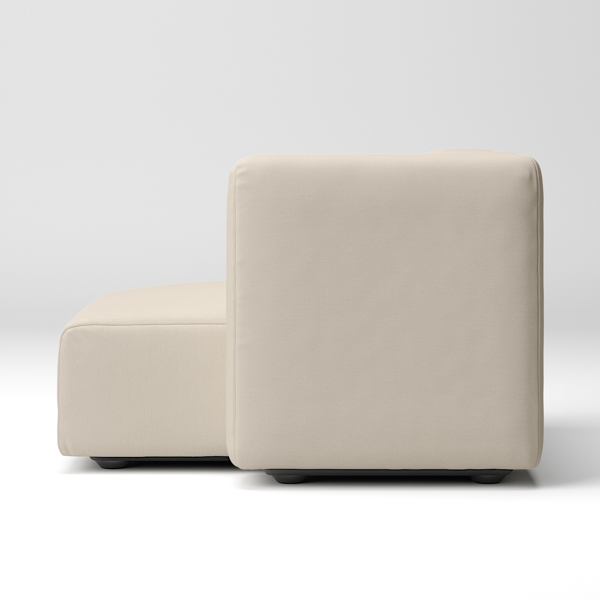 【カバー】綿麻バスケット織ユニットソファ・ハーフアーム・大（左）用カバー