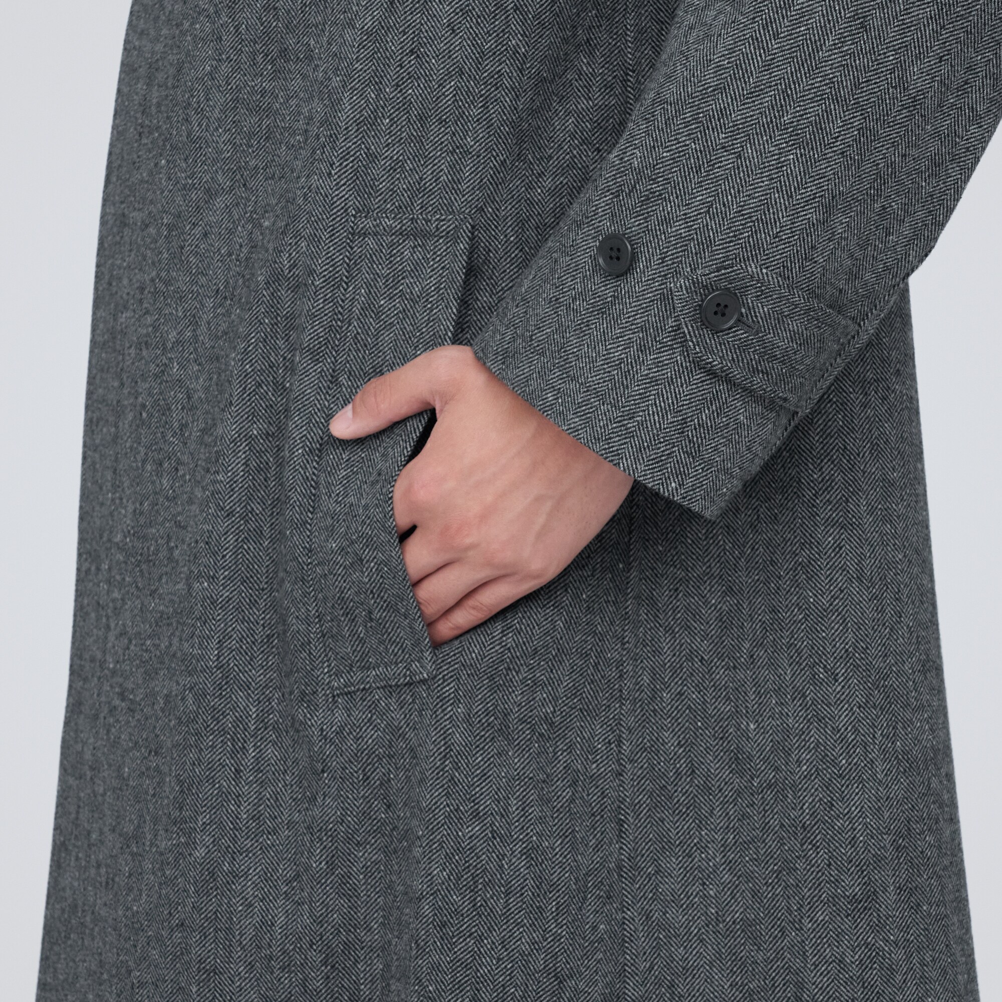 再生ウール混コート