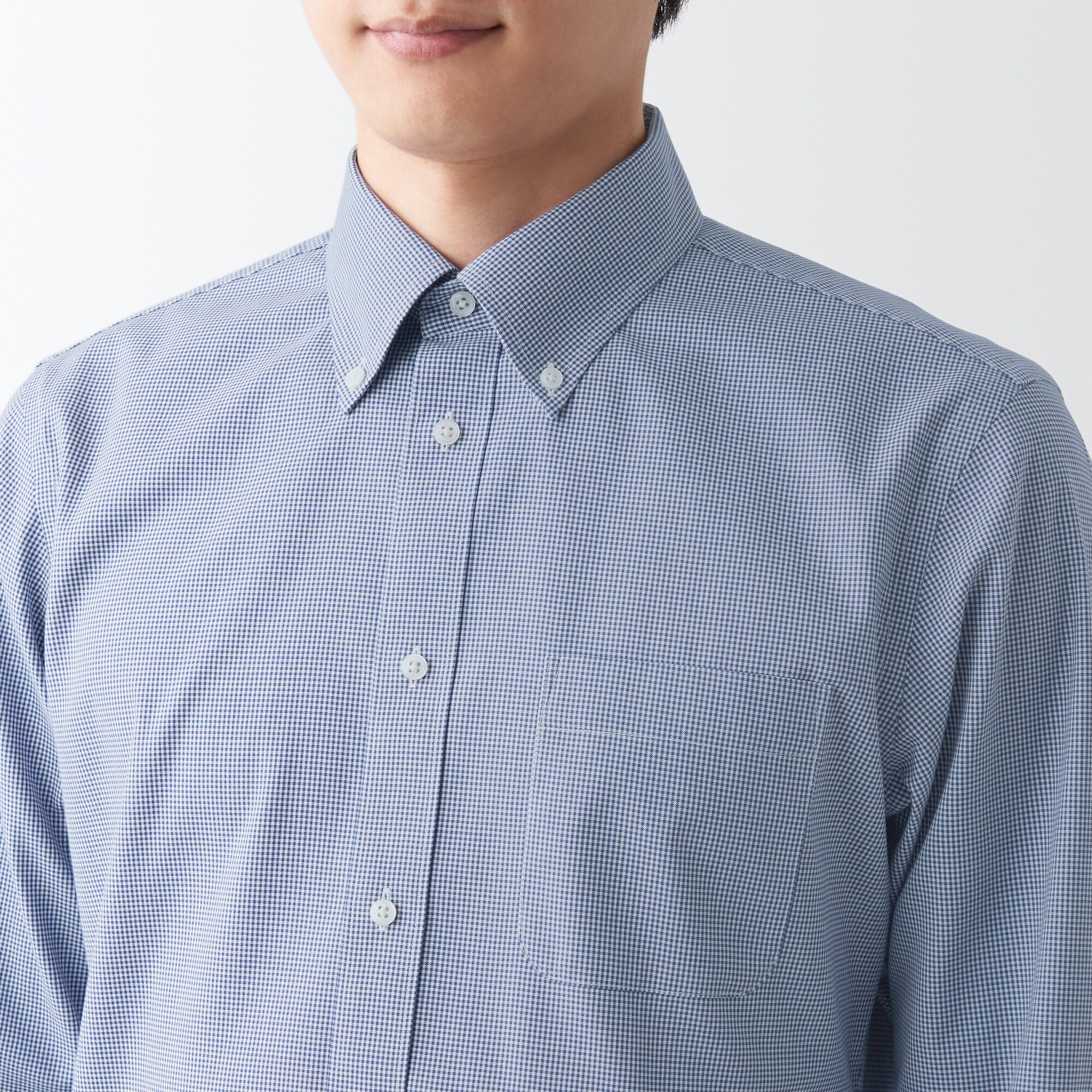 ノンアイロンビジネスボタンダウン長袖シャツ