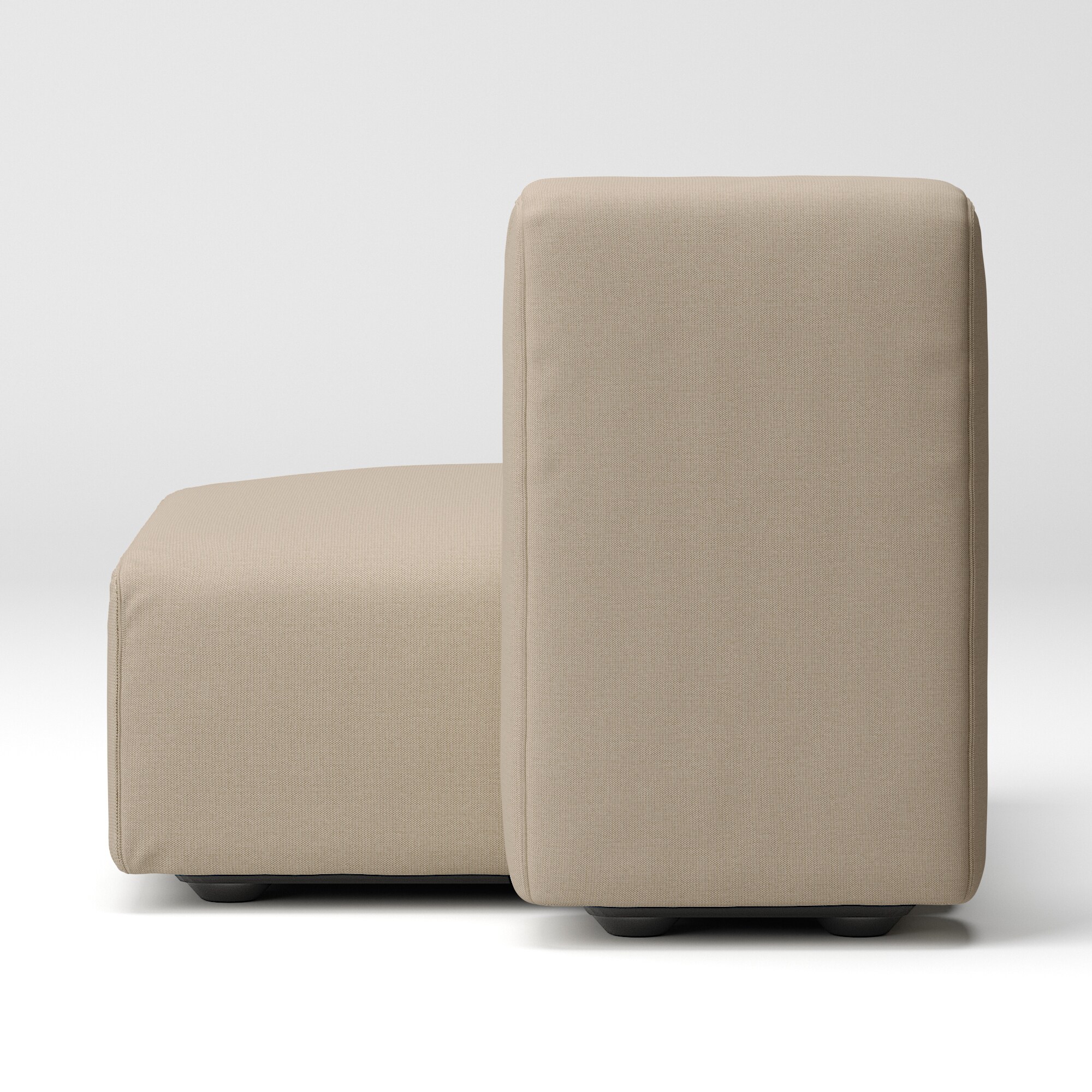 【カバー】綿麻バスケット織ユニットソファ・ハーフバックレスト・大用カバー